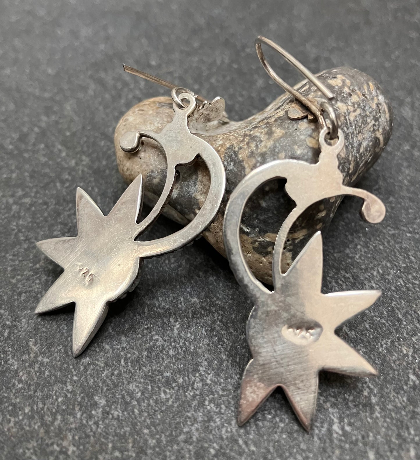 Vintage Sterling silver and lapis earrings.