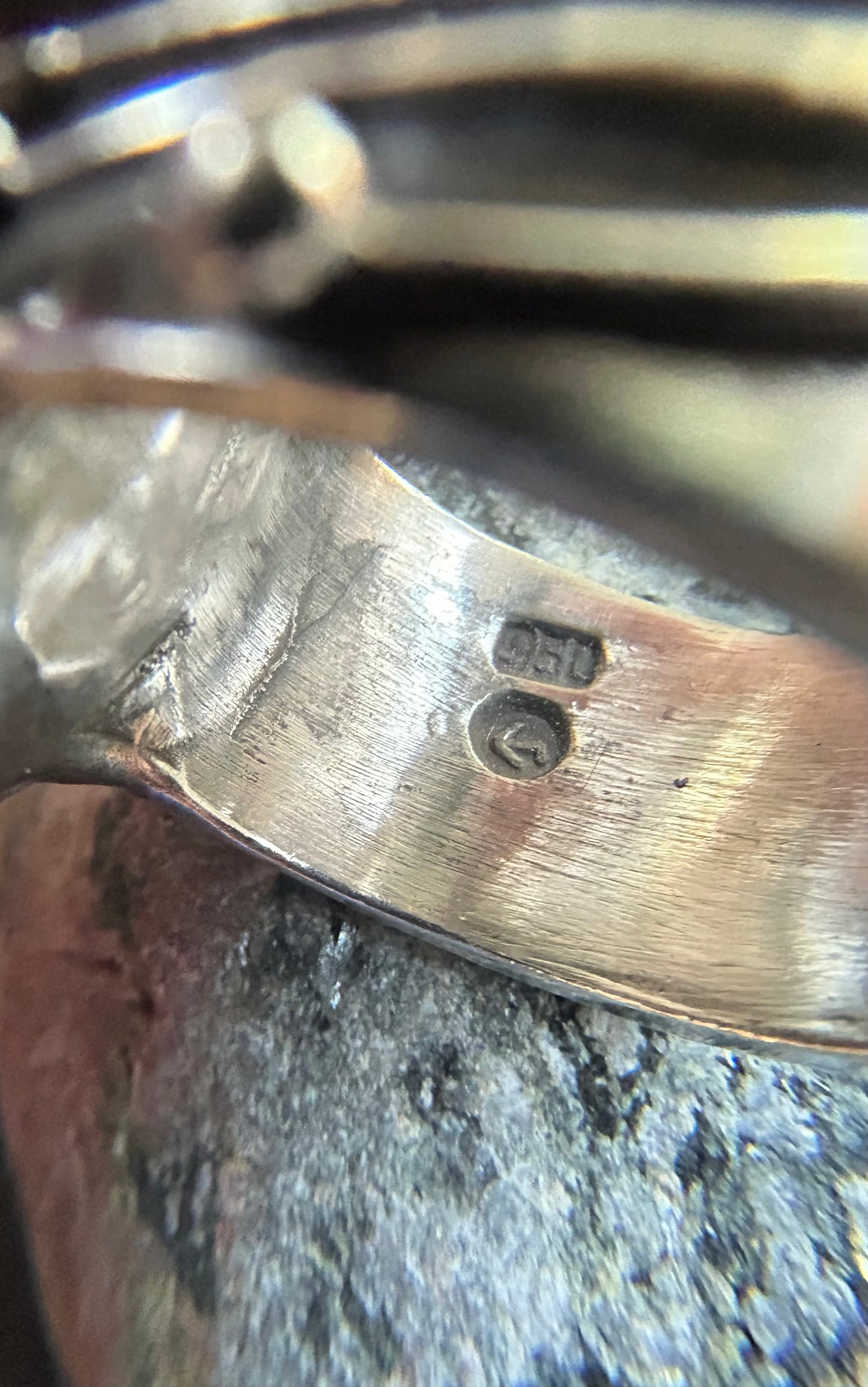 This artisan amethyst ring is a striking, one-of-a-kind.