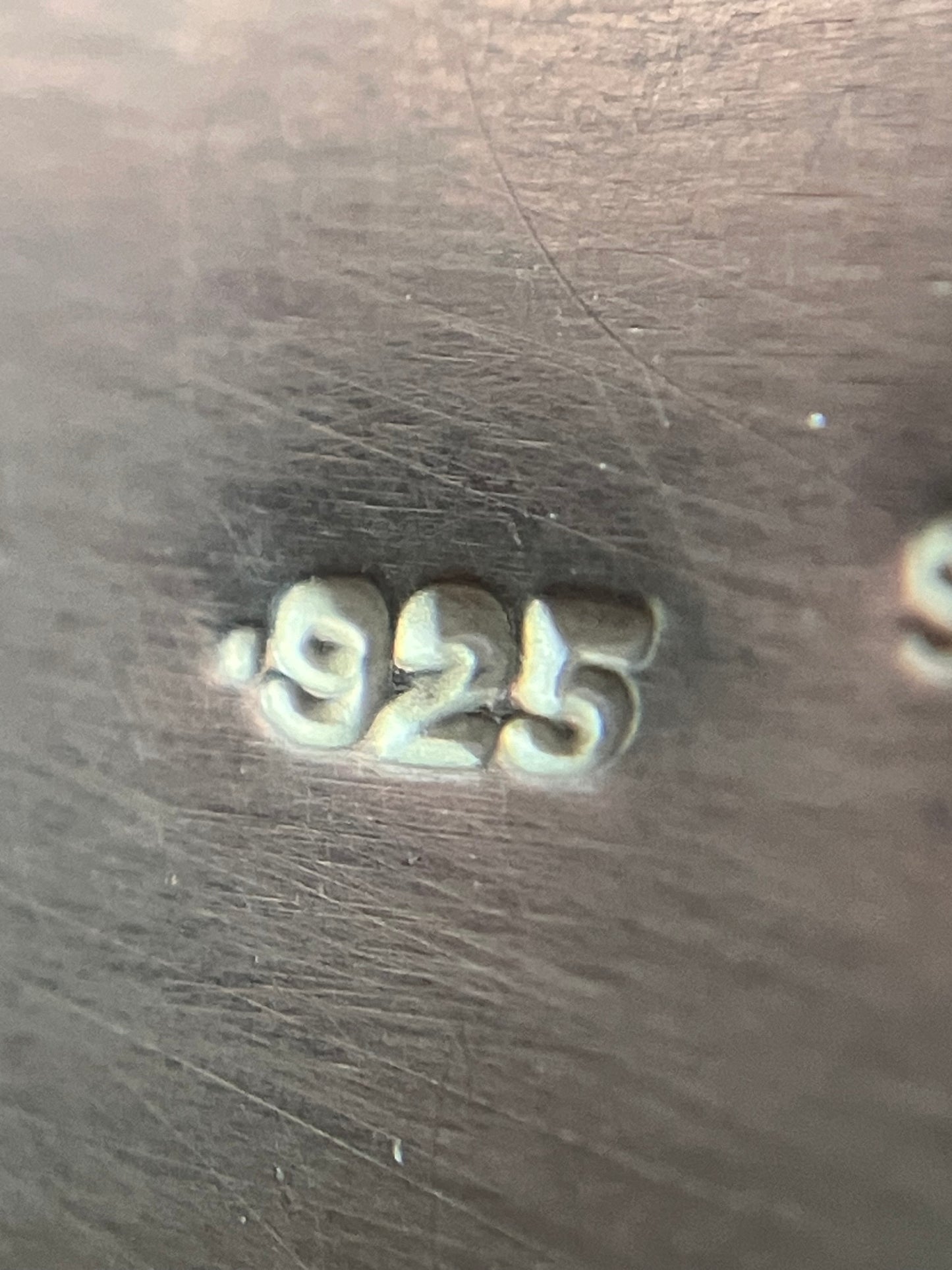 Vintage sterling silver and tigers eye bangle.