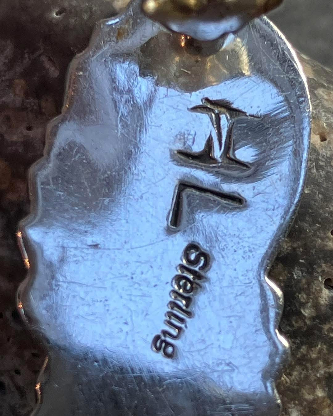 Native American vintage sterling silver and turquoise earrings.