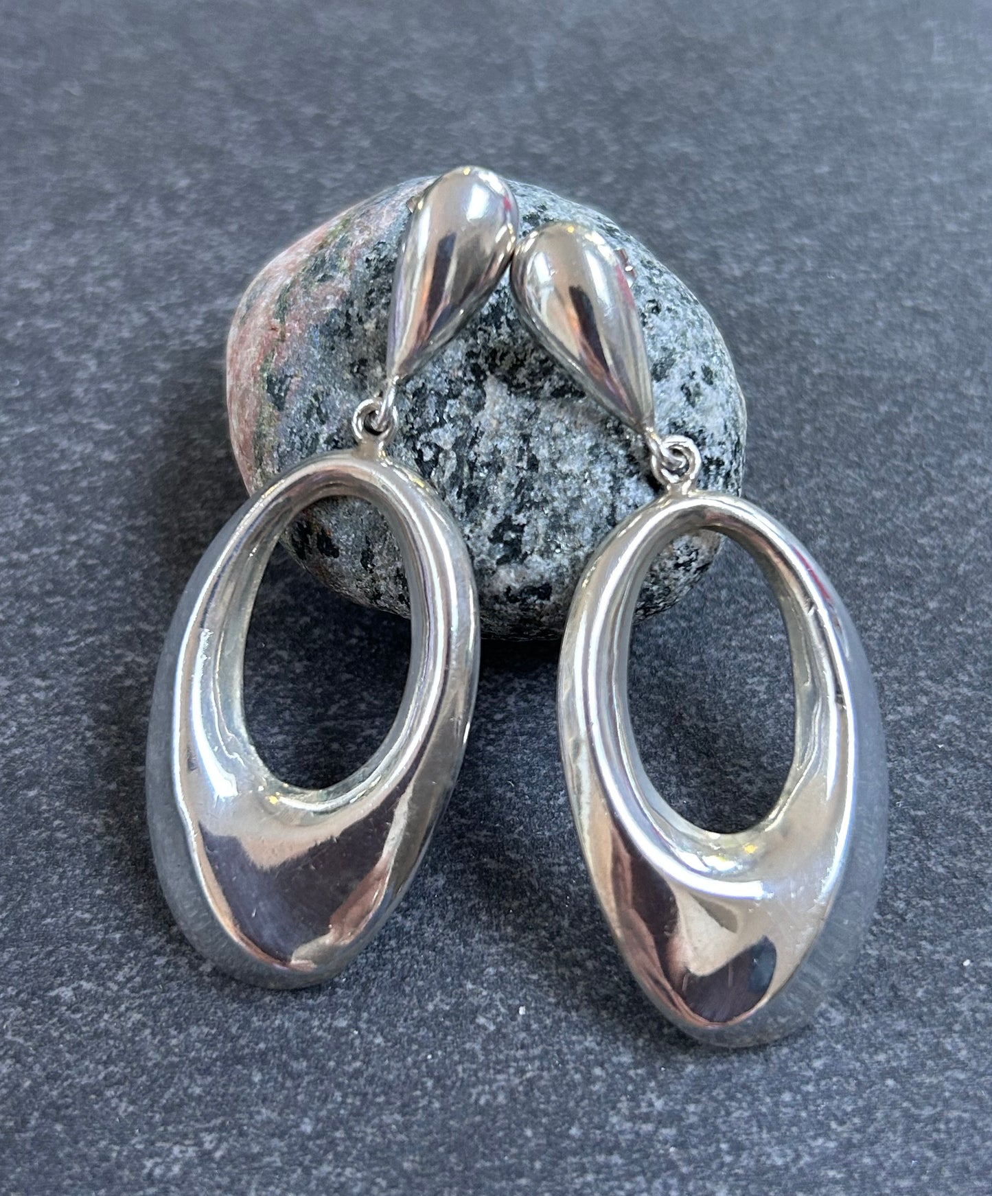 Fantastic Sterling Silver Vintage Statement Earrings