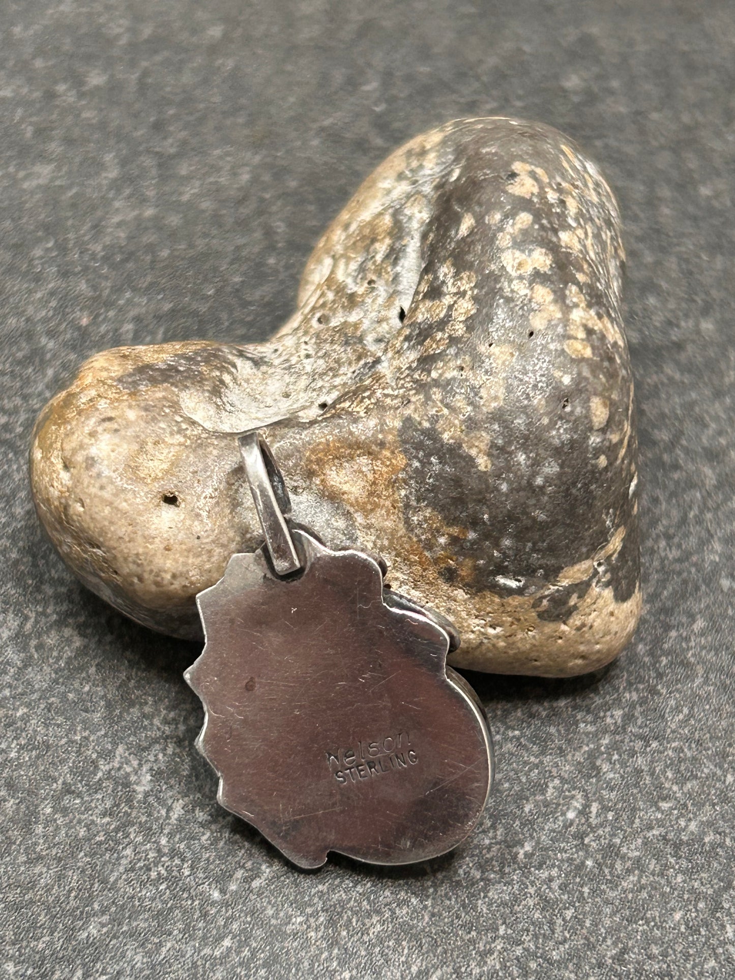 Vintage Native American sterling silver pendant by Nelson