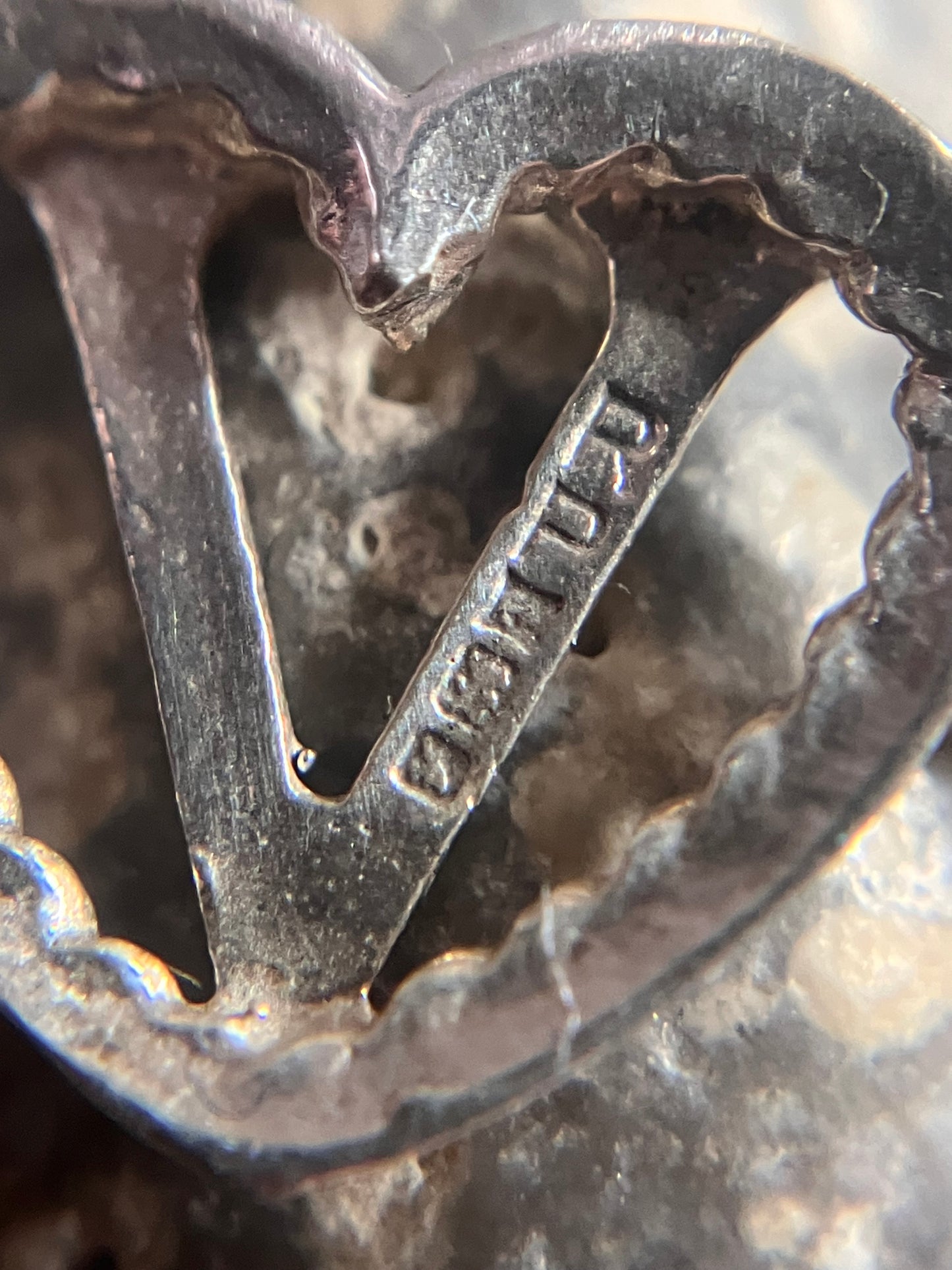 Vintage sterling silver ‘I love you’ bracelet. 1975