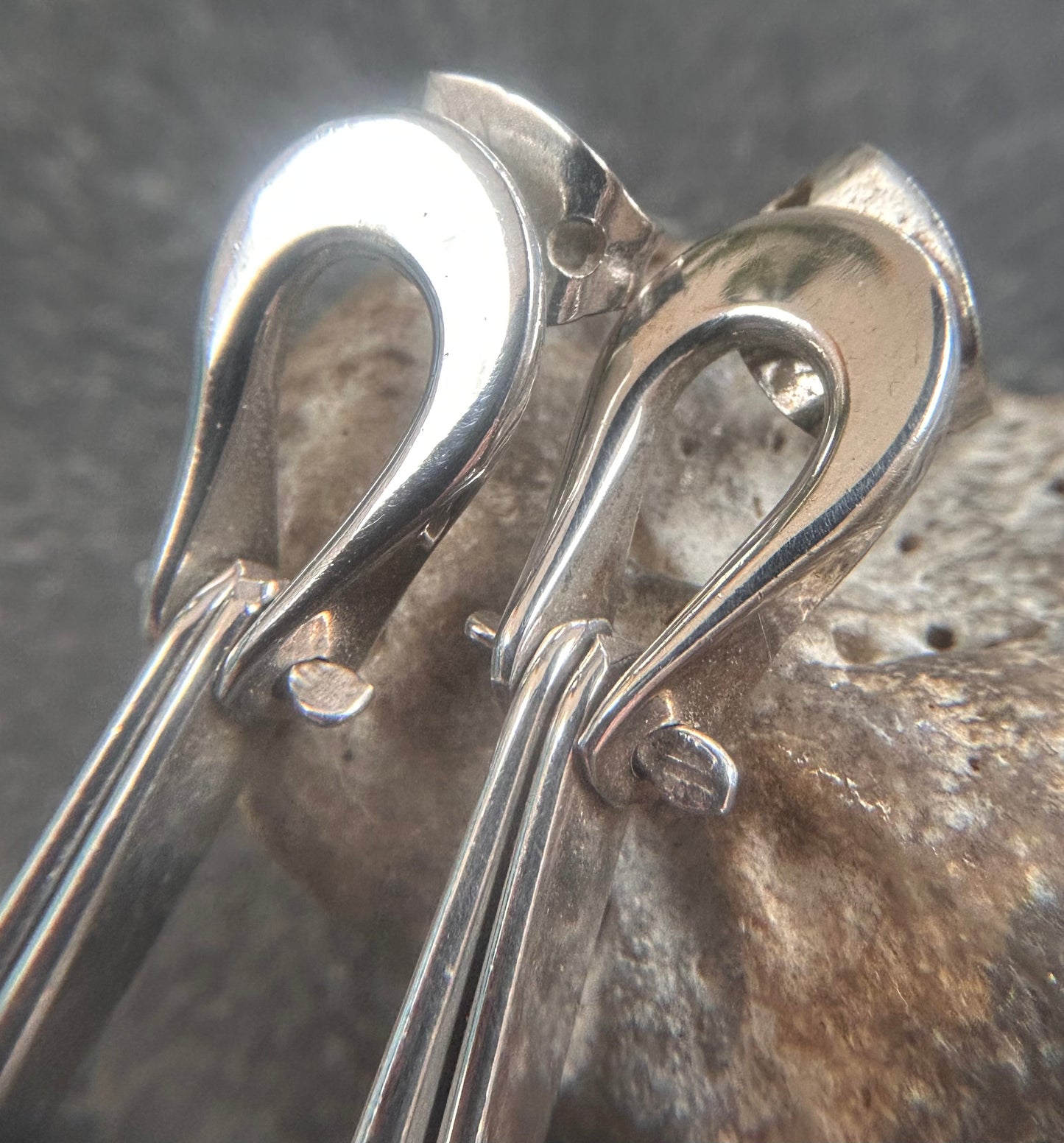 Elegant vintage sterling silver earrings