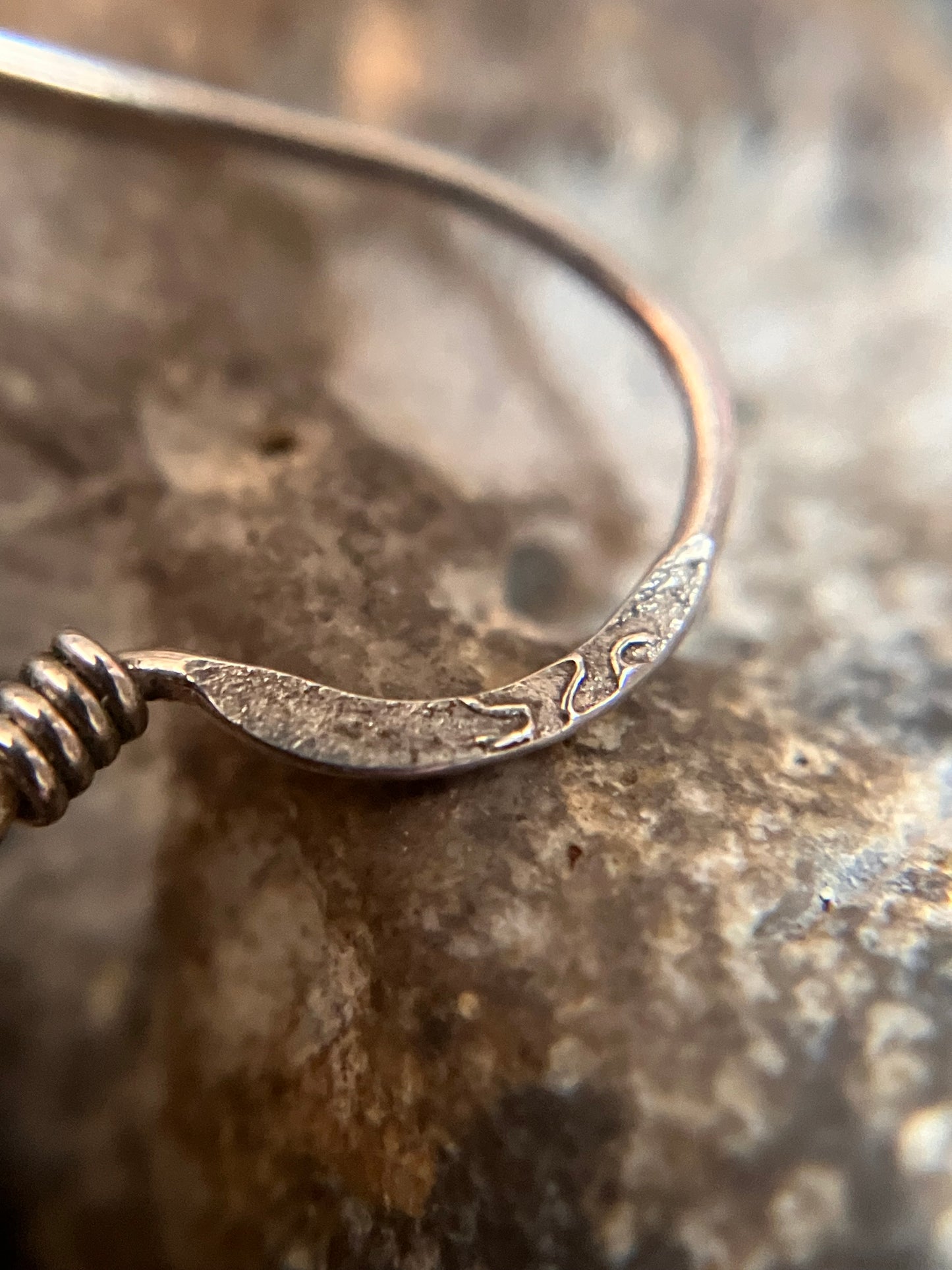 Vintage sterling silver multi spiral earrings.