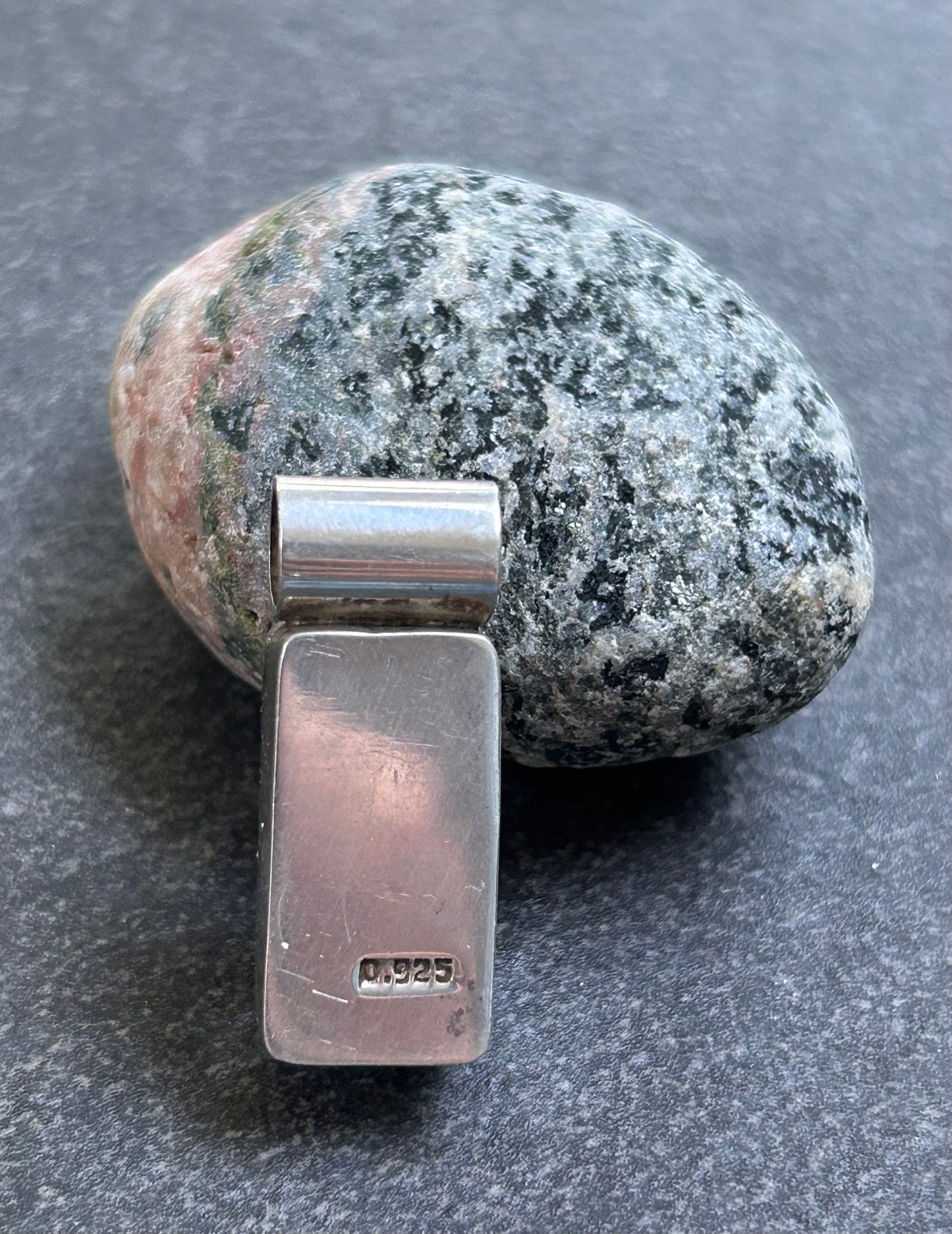 Vintage Sterling Silver & Dichroic Glass Pendant
