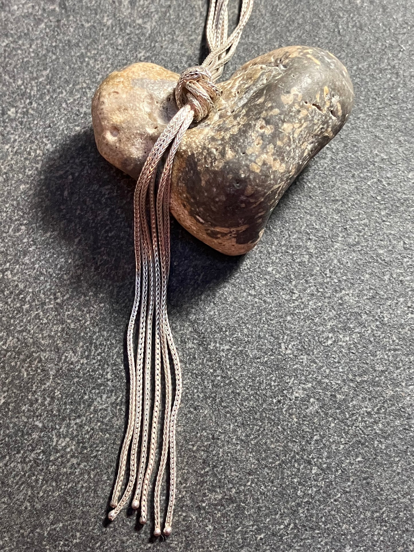 Truly elegant vintage sterling silver knot necklace.