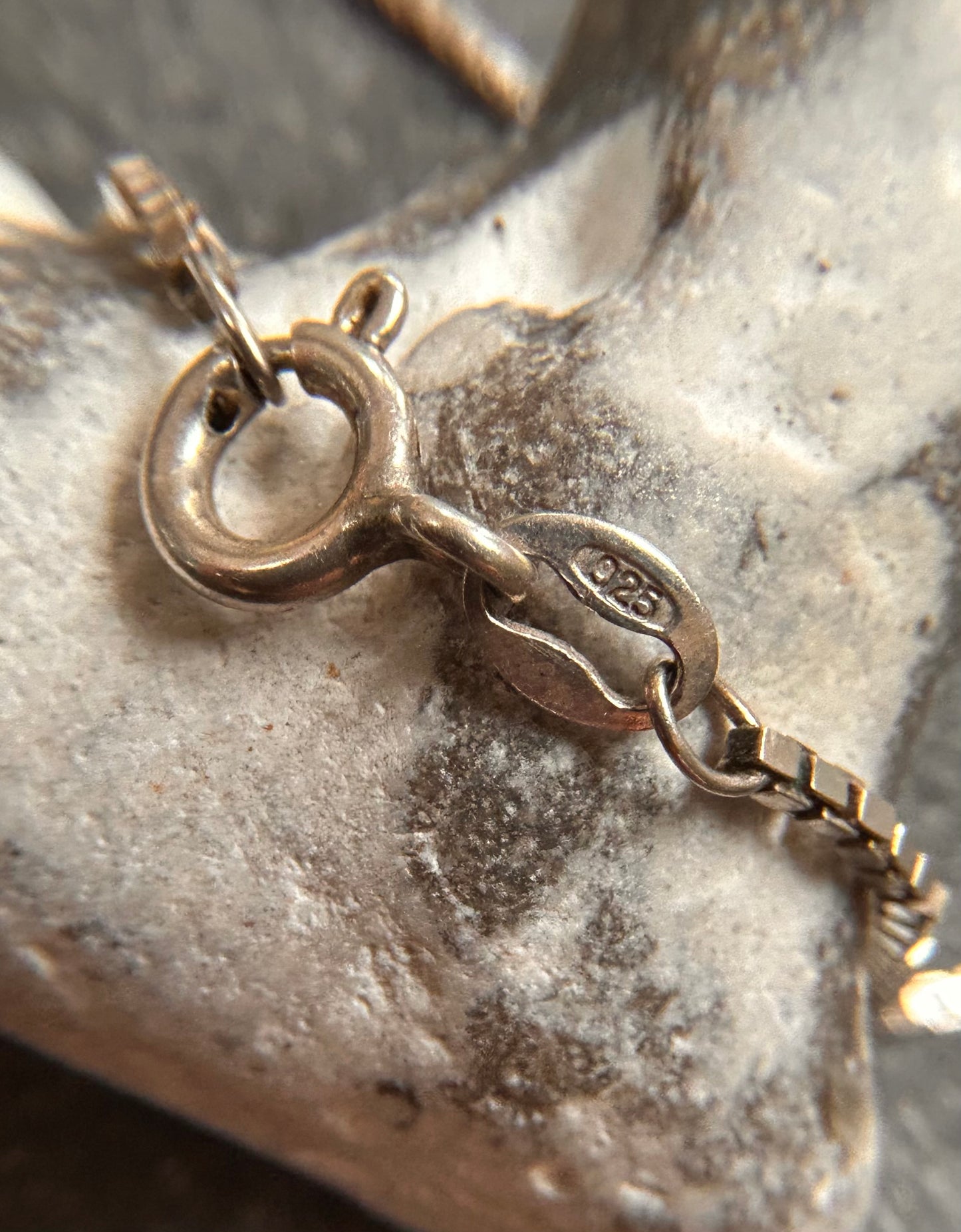 Lovely Vintage Sterling Silver Box Link Chain – 18.25" – 4.5g