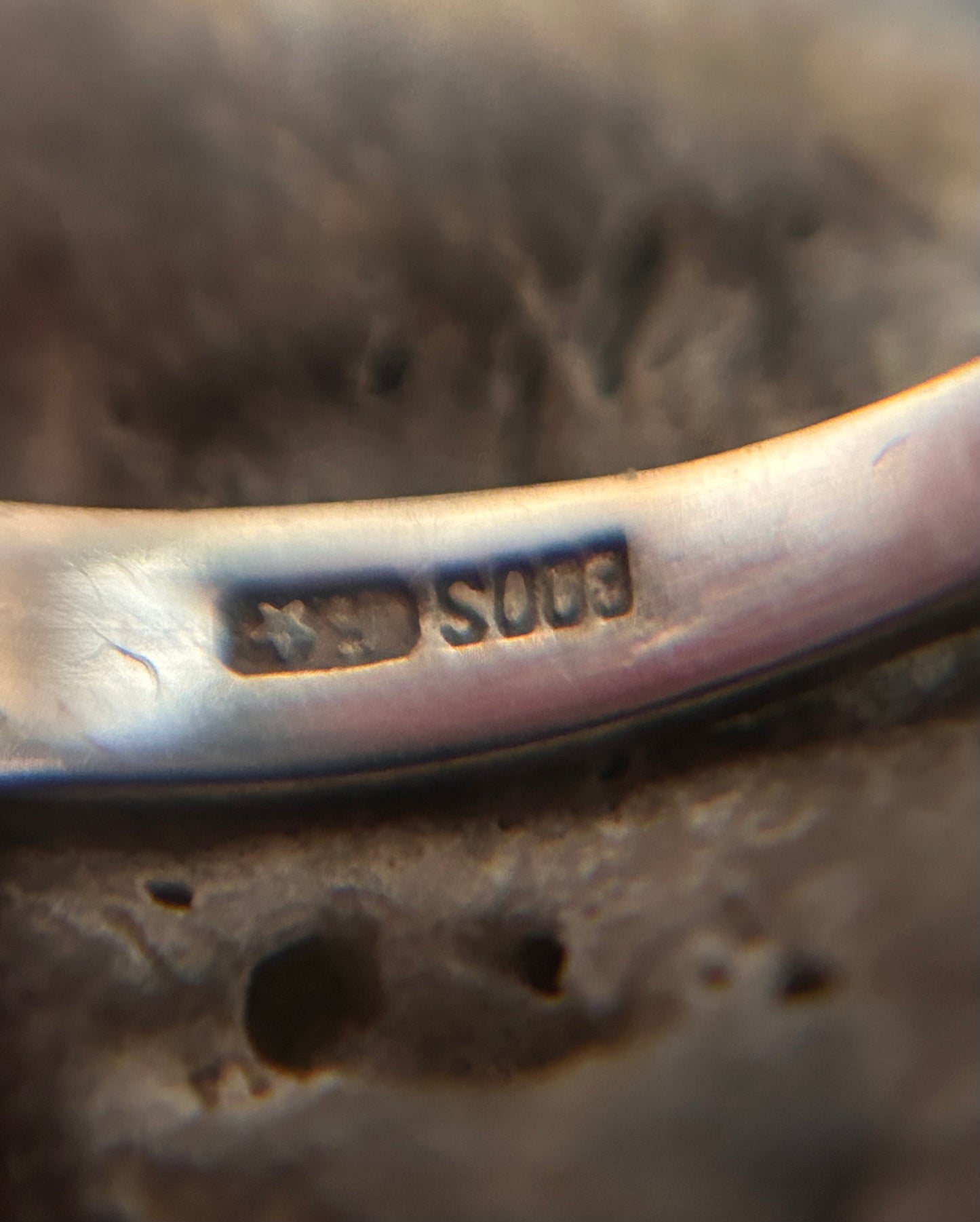 Vintage Sterling silver German and amethyst ring.