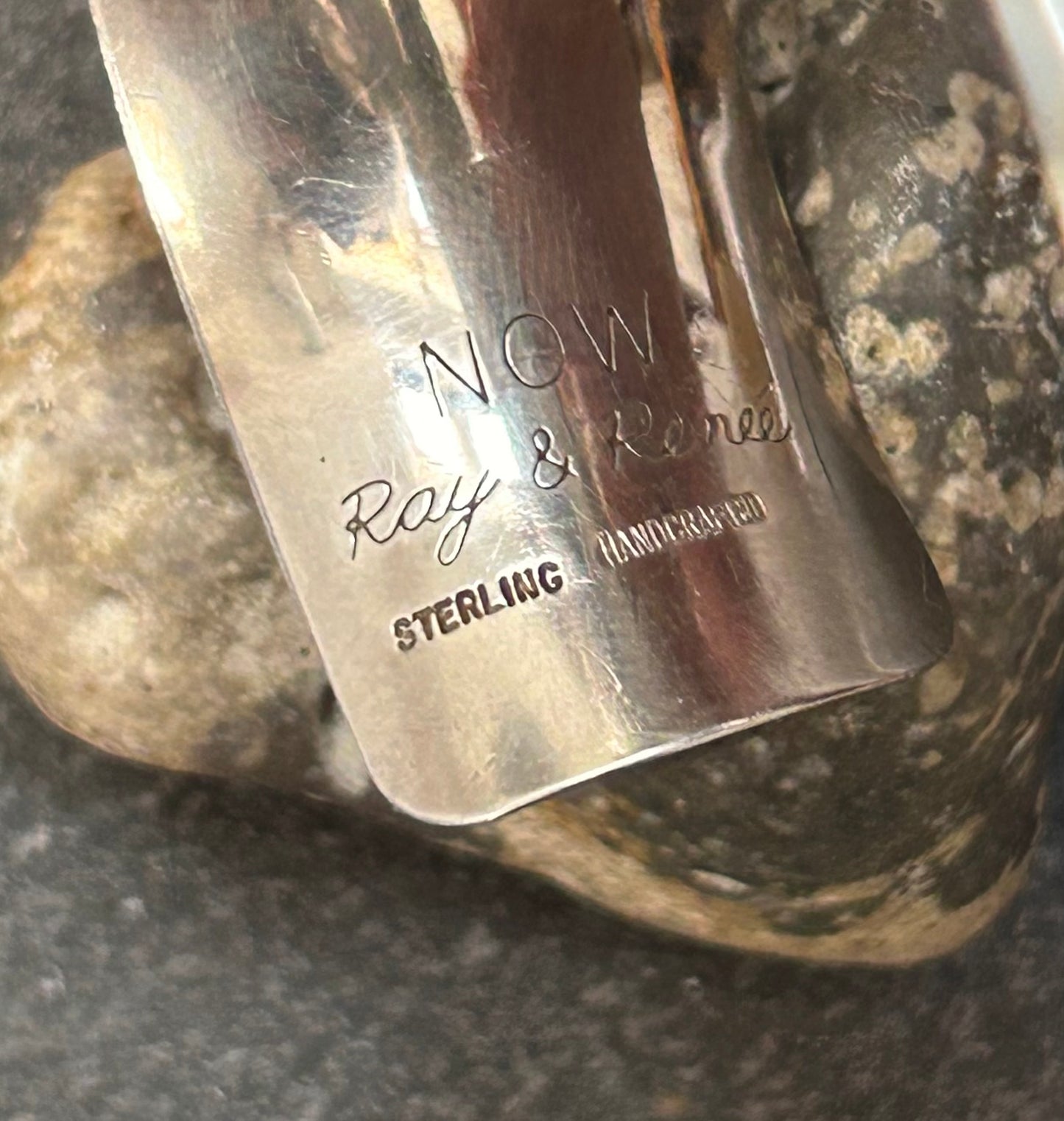 Fantastic vintage handmade artisan sterling silver bangle