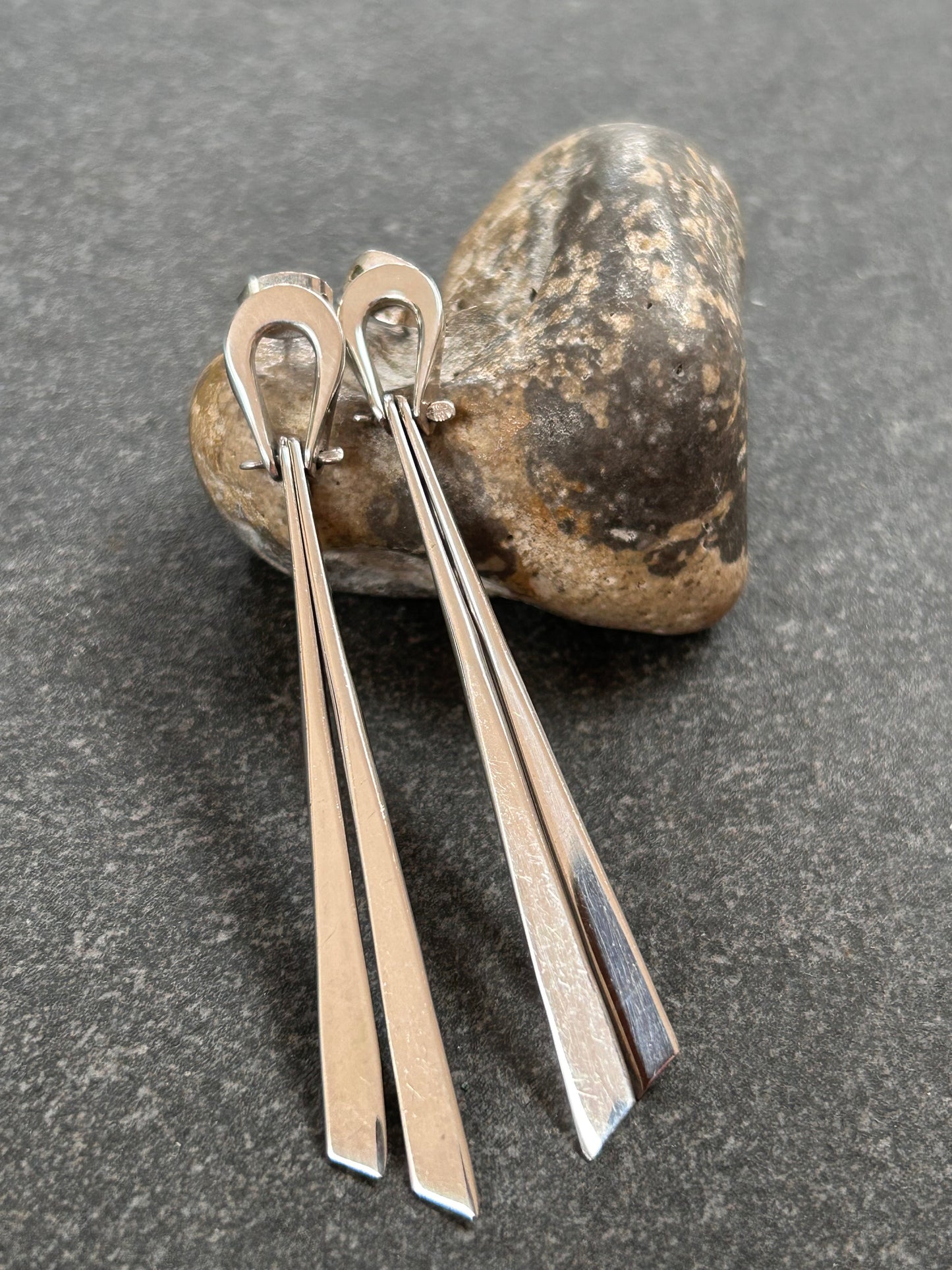 Elegant vintage sterling silver earrings