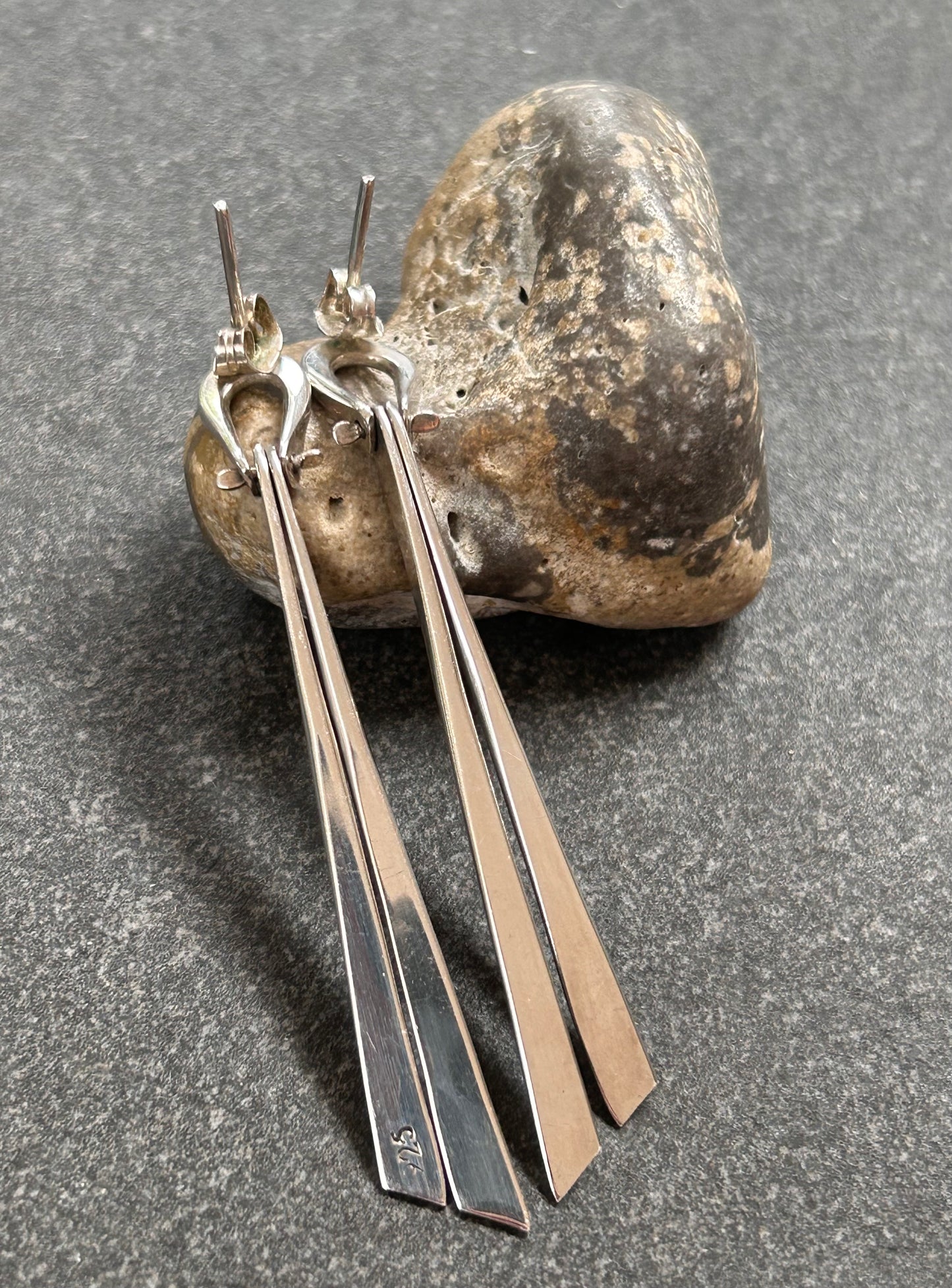 Elegant vintage sterling silver earrings