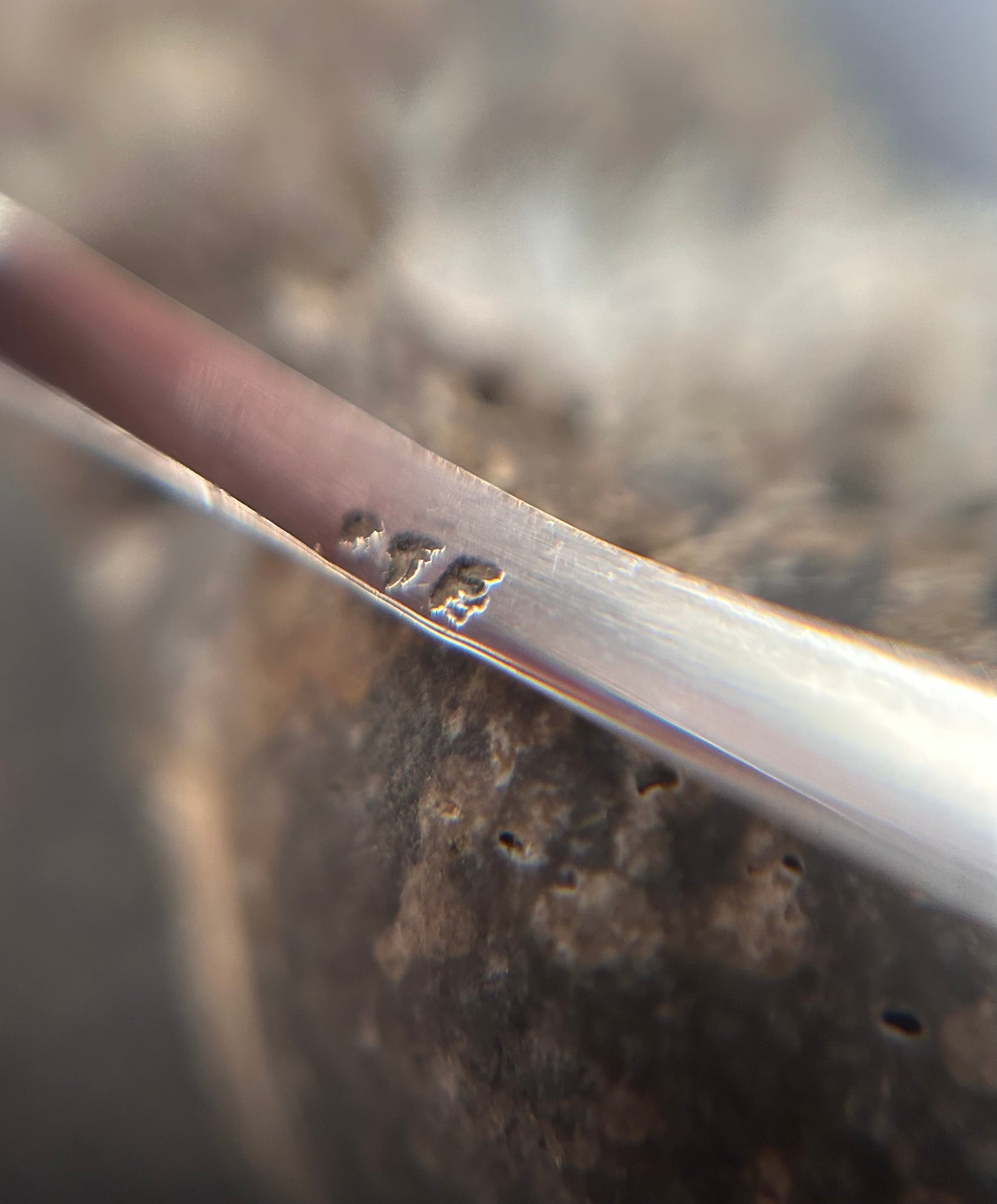 Vintage sterling silver organic leaf bangle.