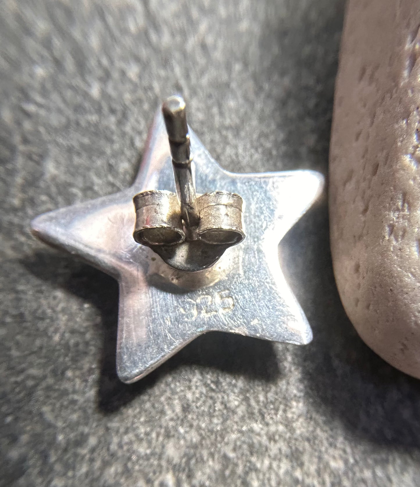 Vintage sterling silver star stud earrings