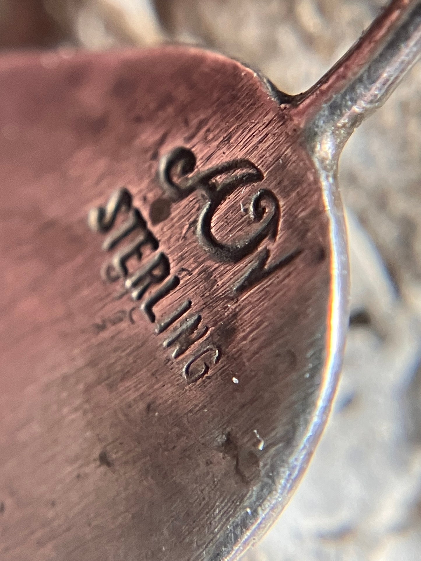 Vintage sterling silver feather earrings