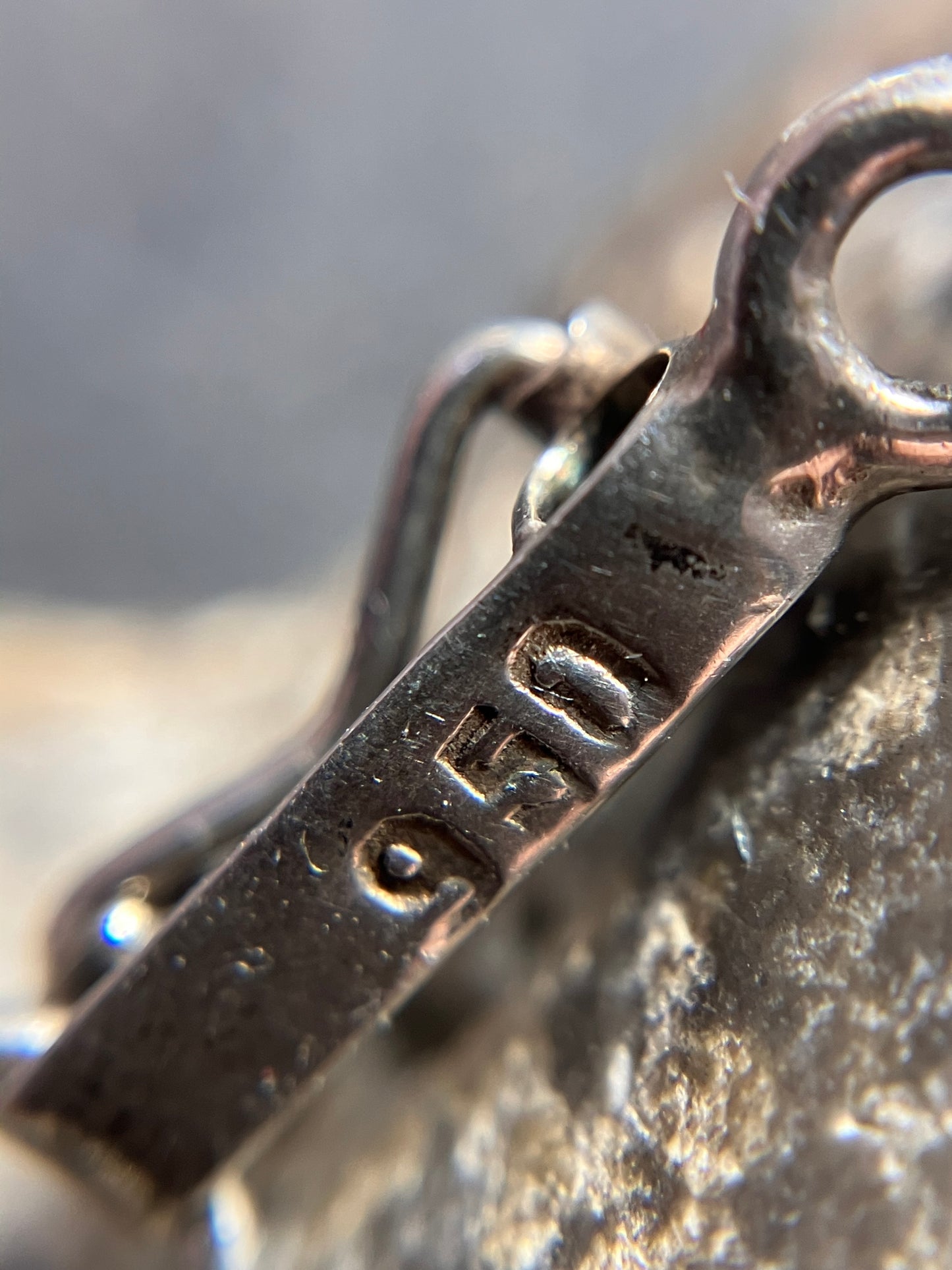 Vintage sterling silver and lapis bracelet.