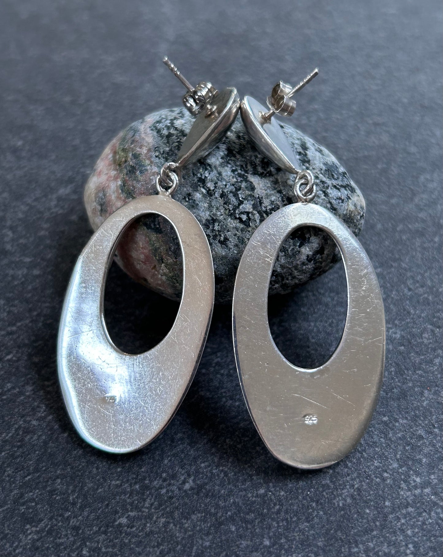 Fantastic Sterling Silver Vintage Statement Earrings