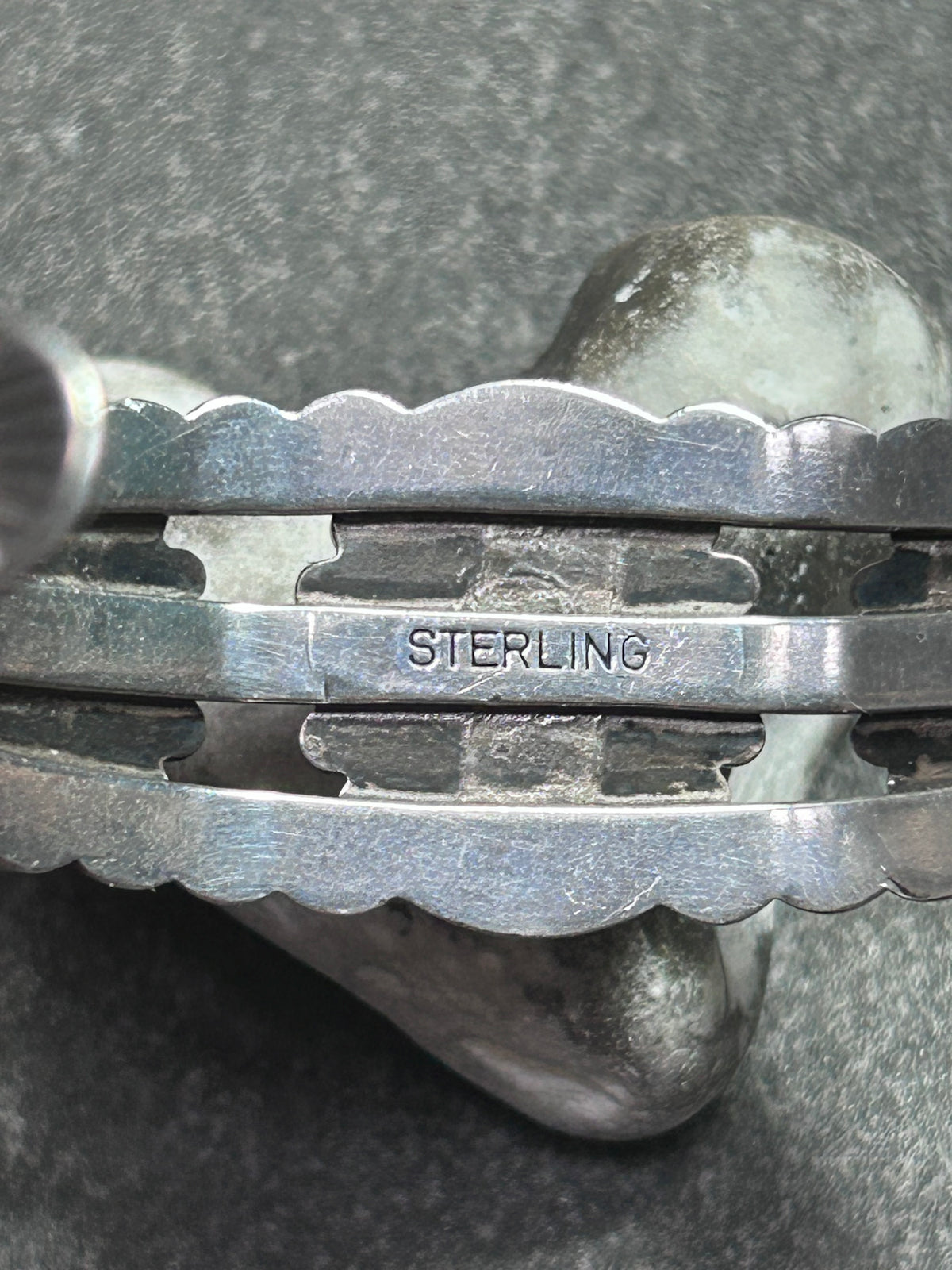 Vintage Sterling Silver & Turquoise Native American Statement Cuff