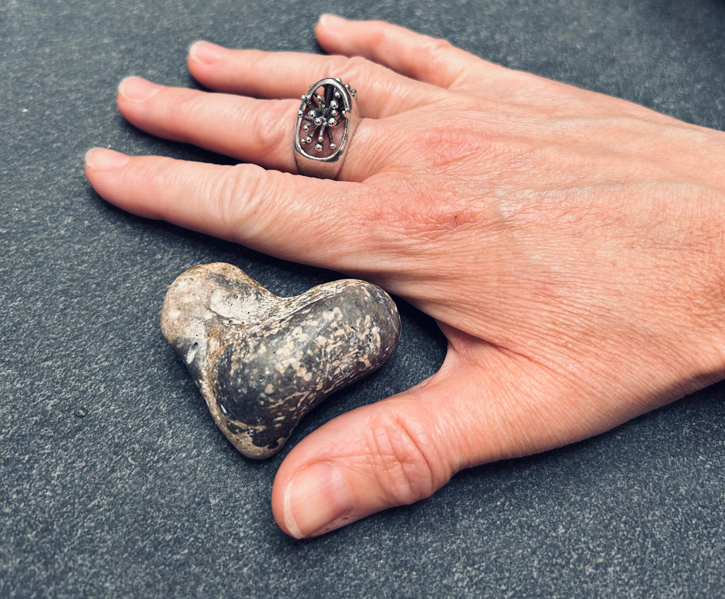 Quirky vintage sterling silver ring