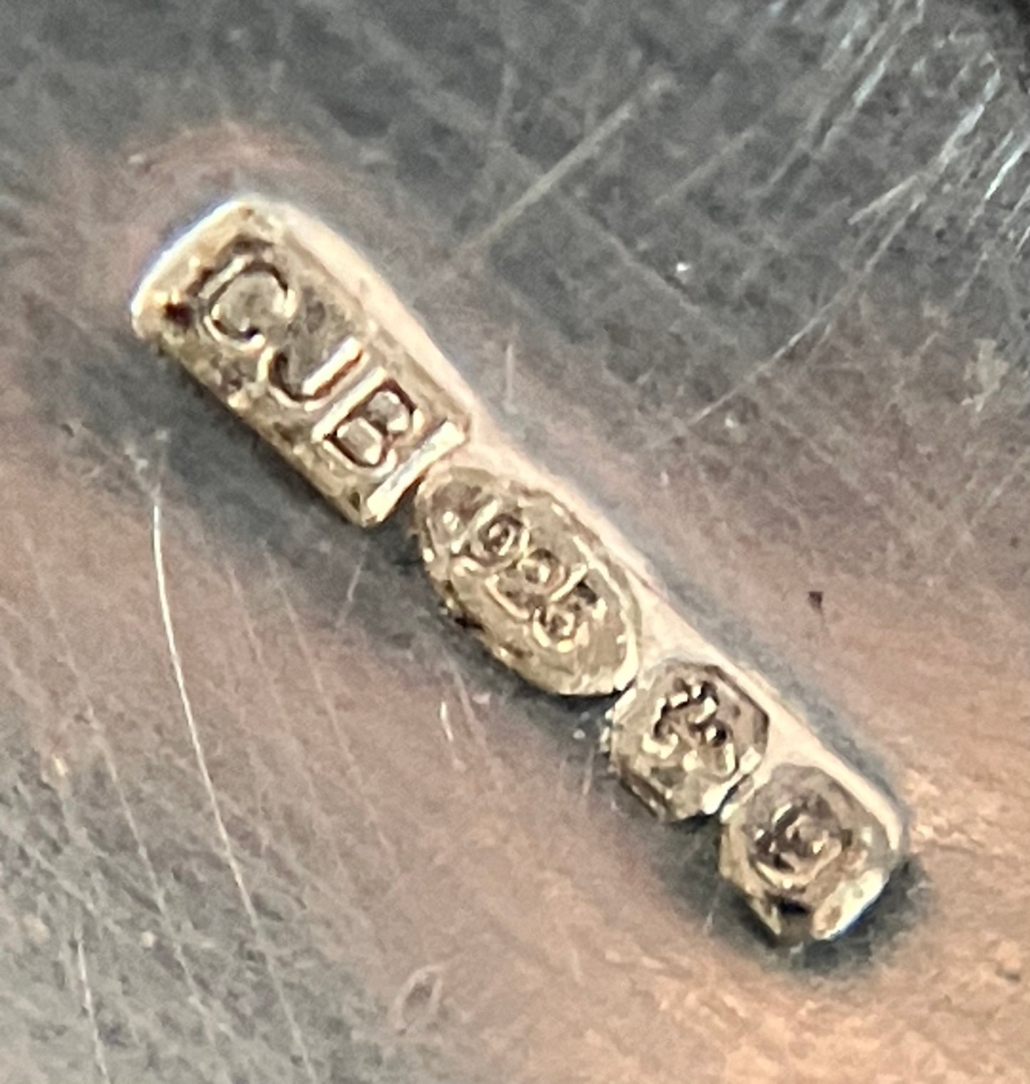 Fantastic vintage sterling silver and dichroic glass bangle - 2006