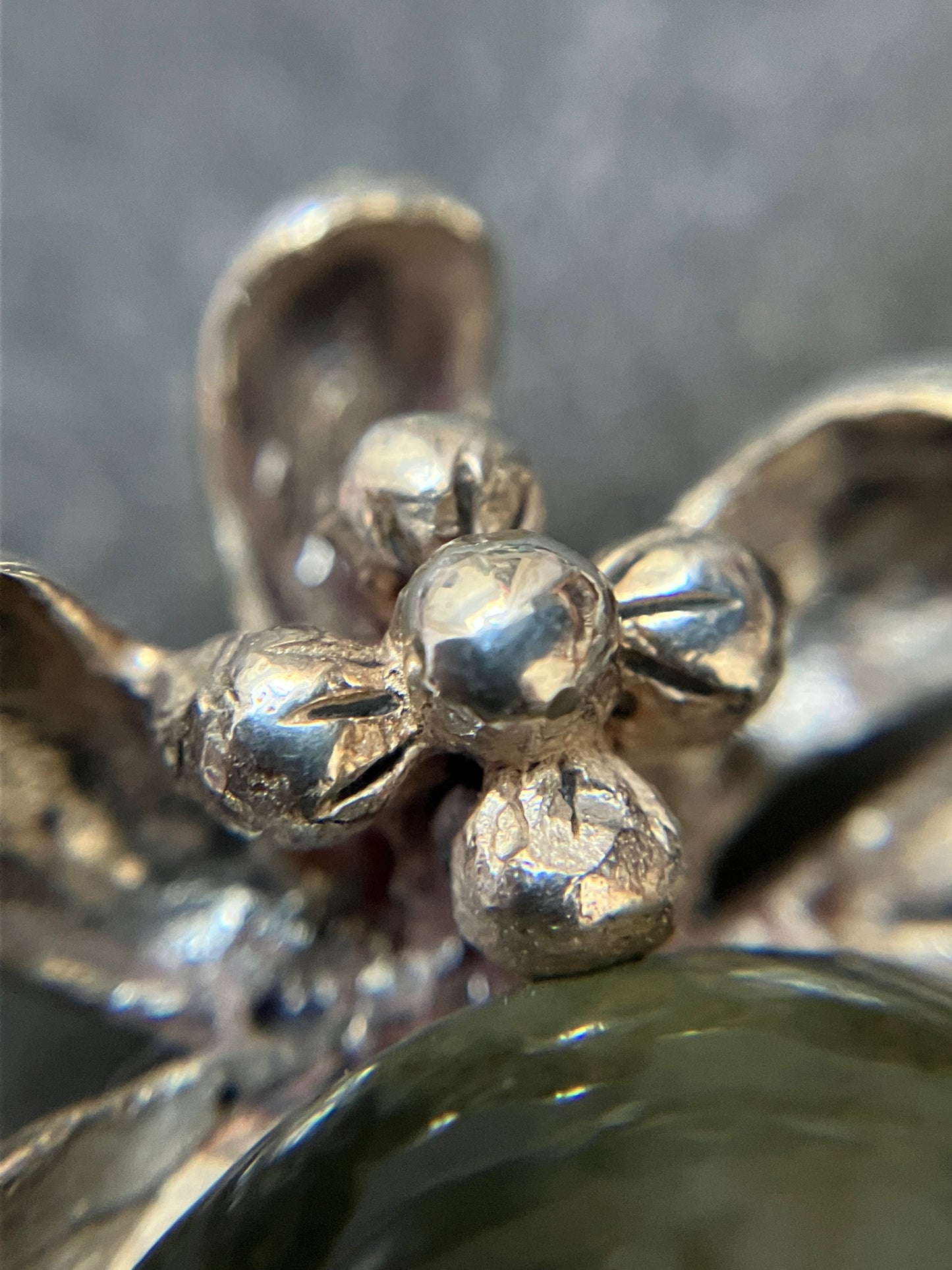 Statement vintage sterling silver serpentine pendant and brooch.