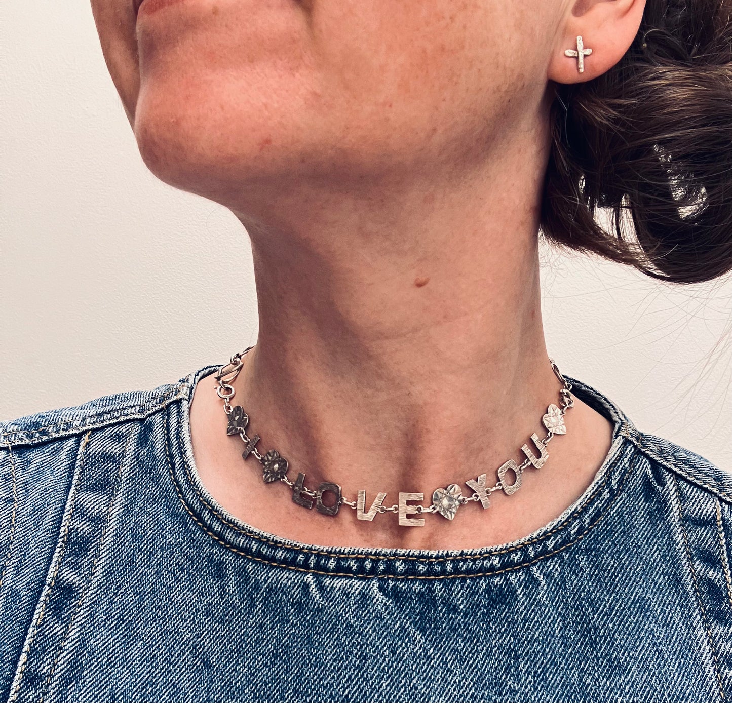 Vintage sterling silver ‘I love you’ bracelet. 1976