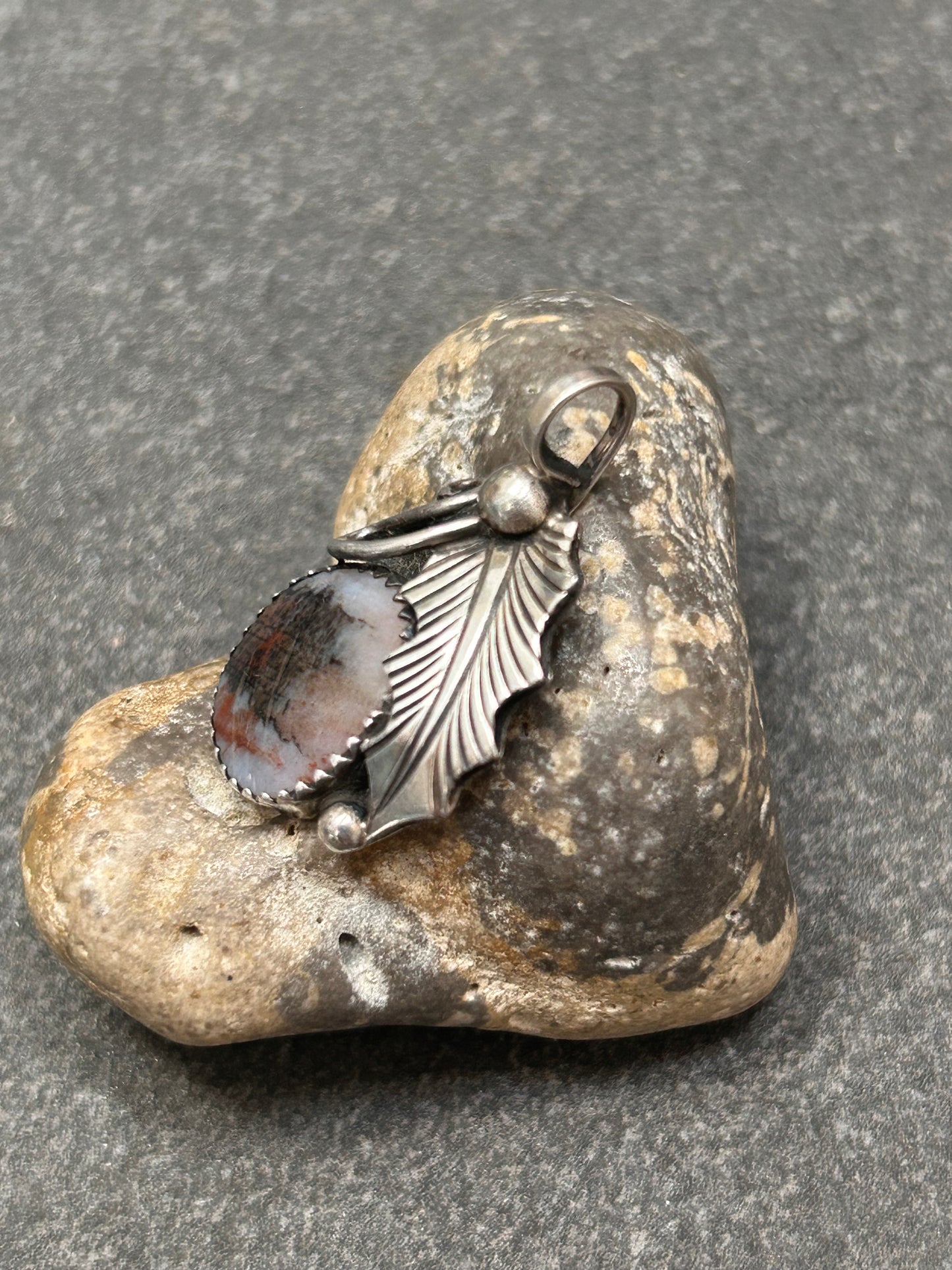 Vintage Native American sterling silver pendant by Nelson