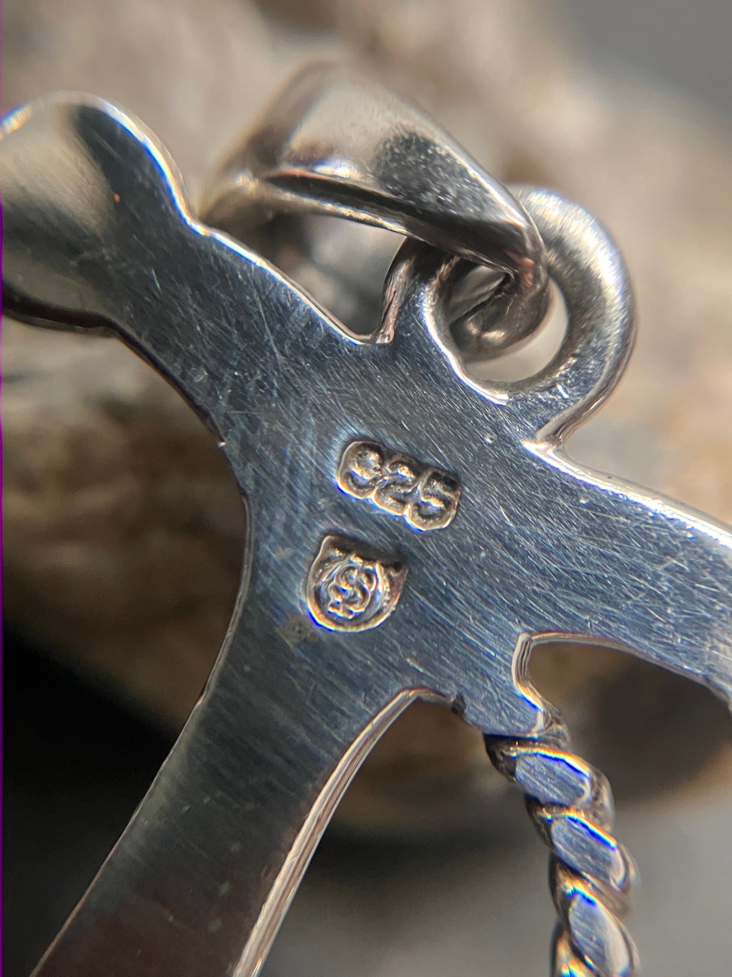 Vintage sterling silver anchor pendant.