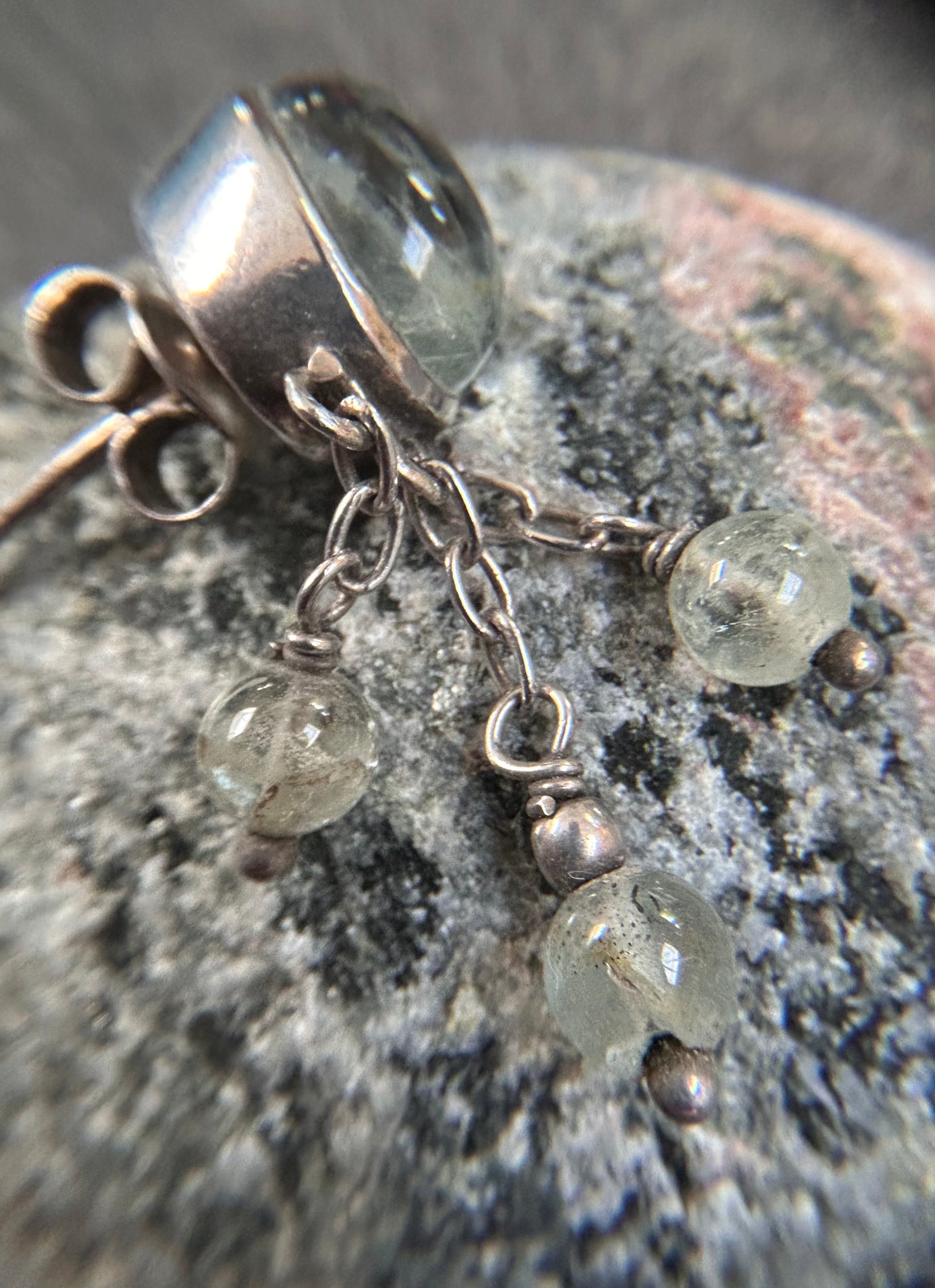 Elegant vintage sterling silver earrings