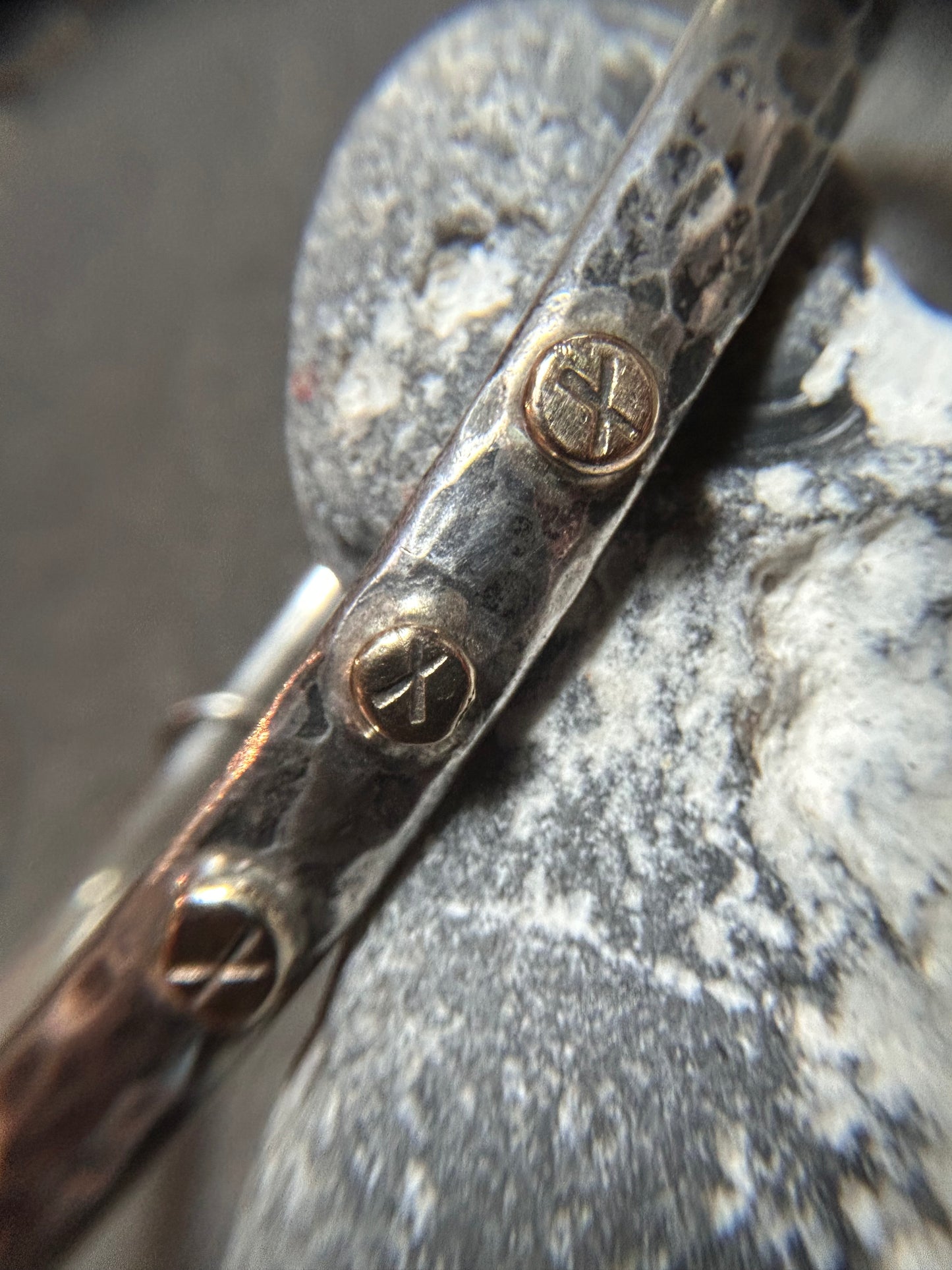 Artisan bangle work ‘X’s and hearts.