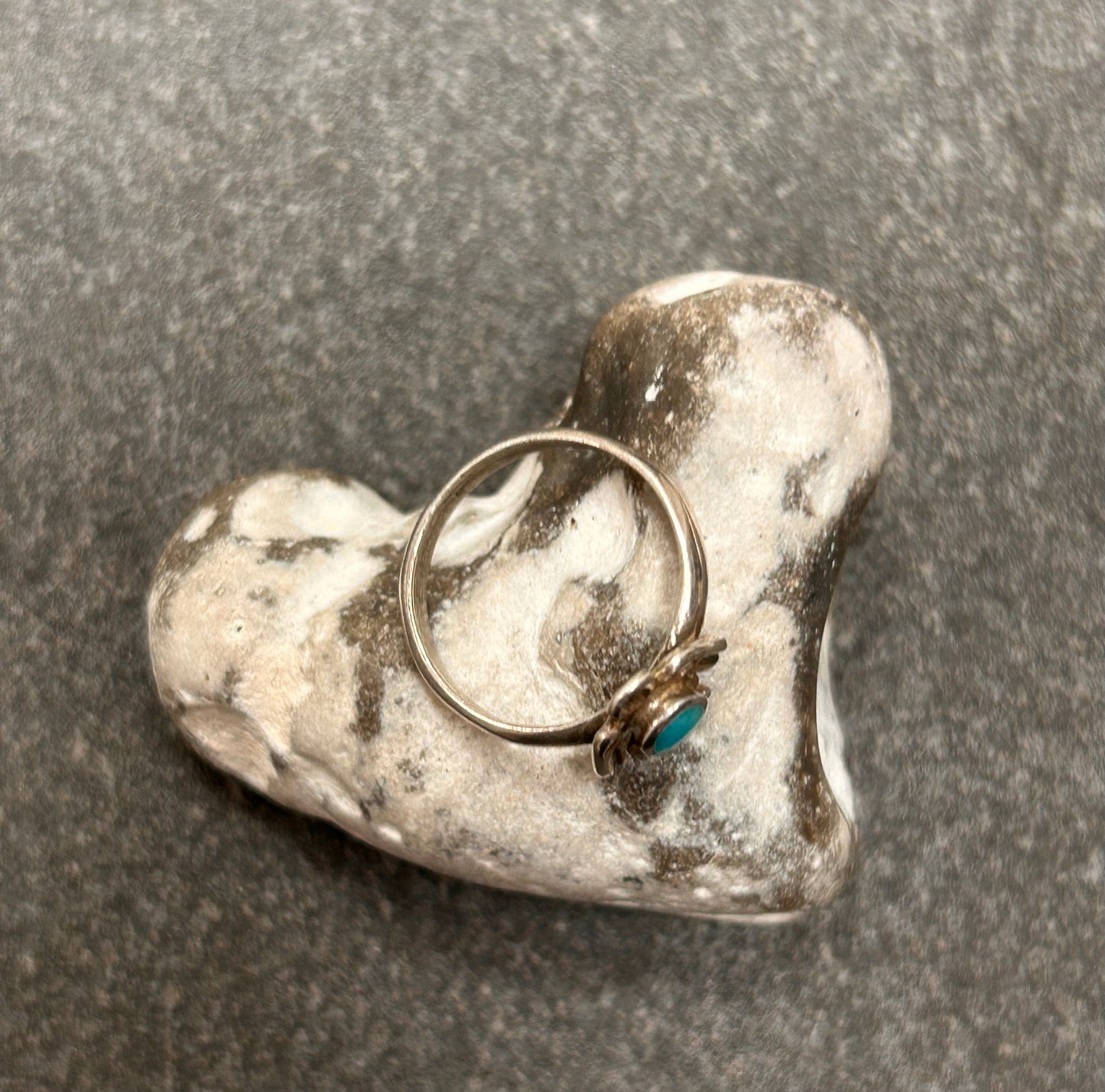 A wonderfully detailed vintage sterling silver Native American Thunderbird ring