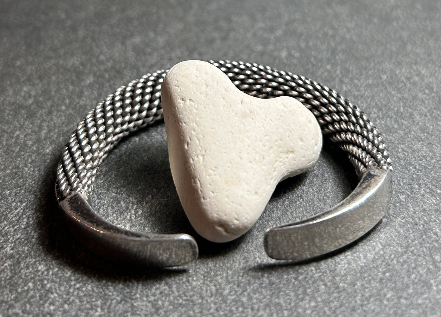 Exceptional twisted vintage sterling silver bracelet
