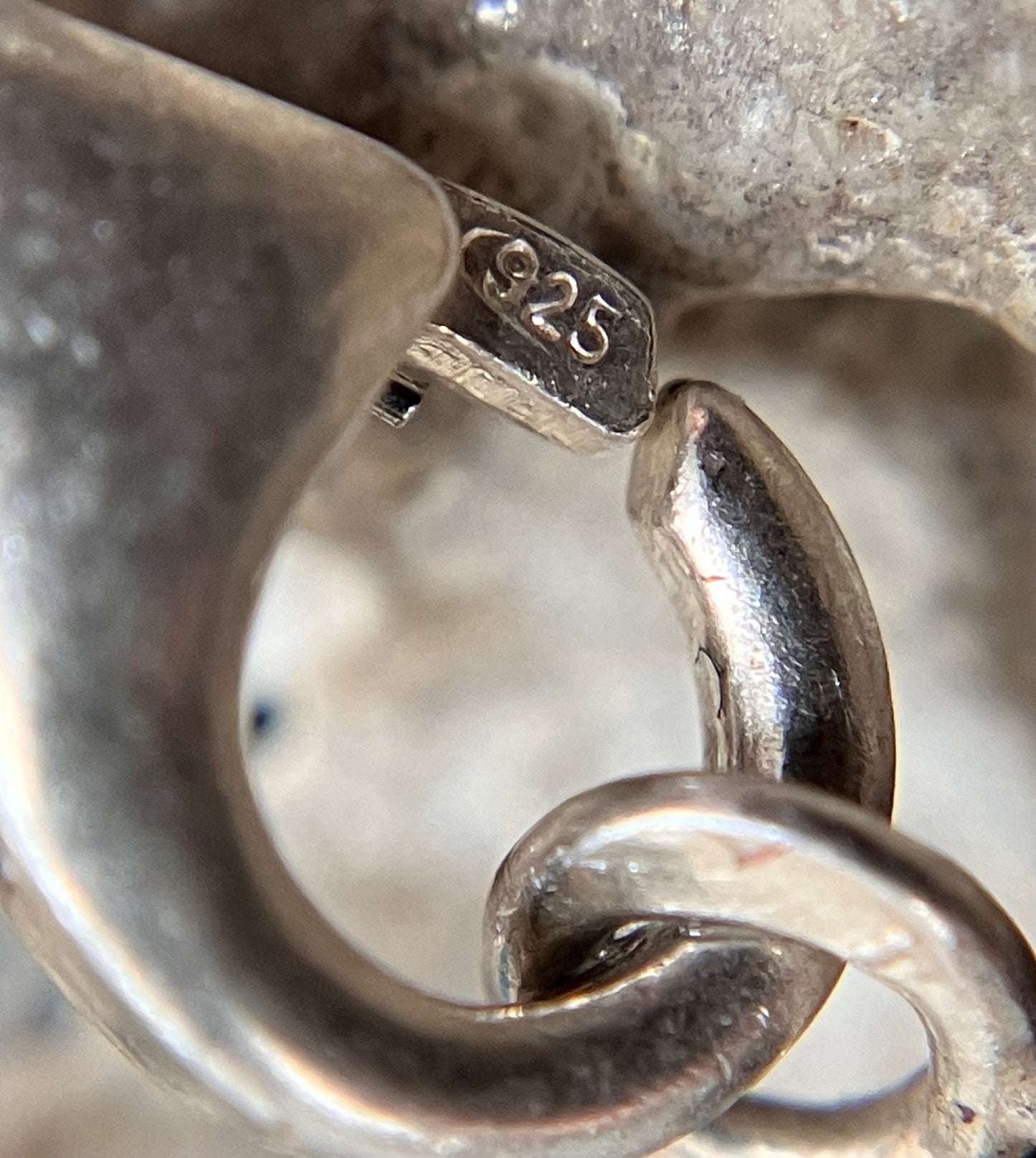 Statement vintage sterling silver and cubic zirconia bracelet.