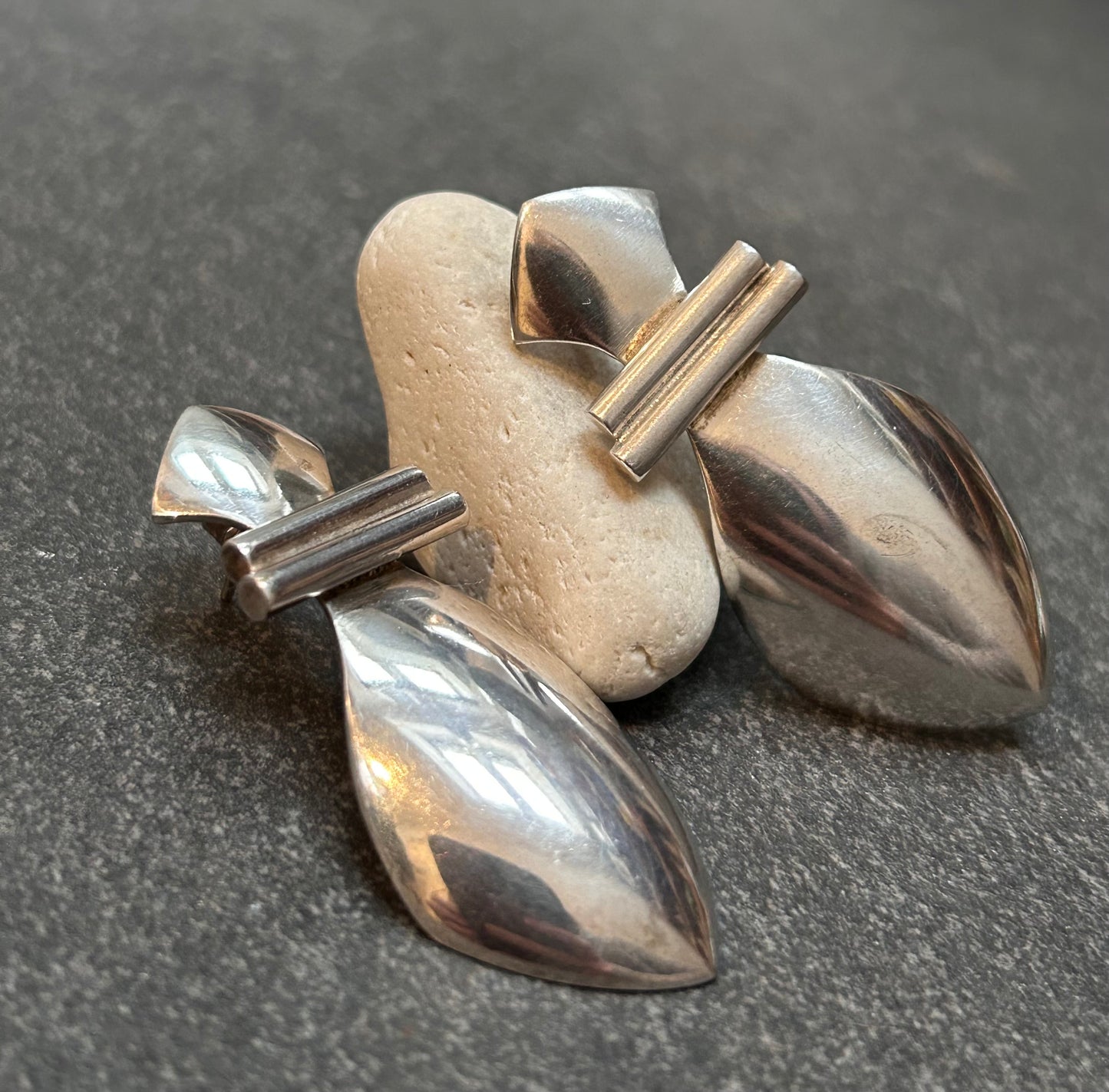 Artisan Vintage Sterling Silver Statement Earrings.