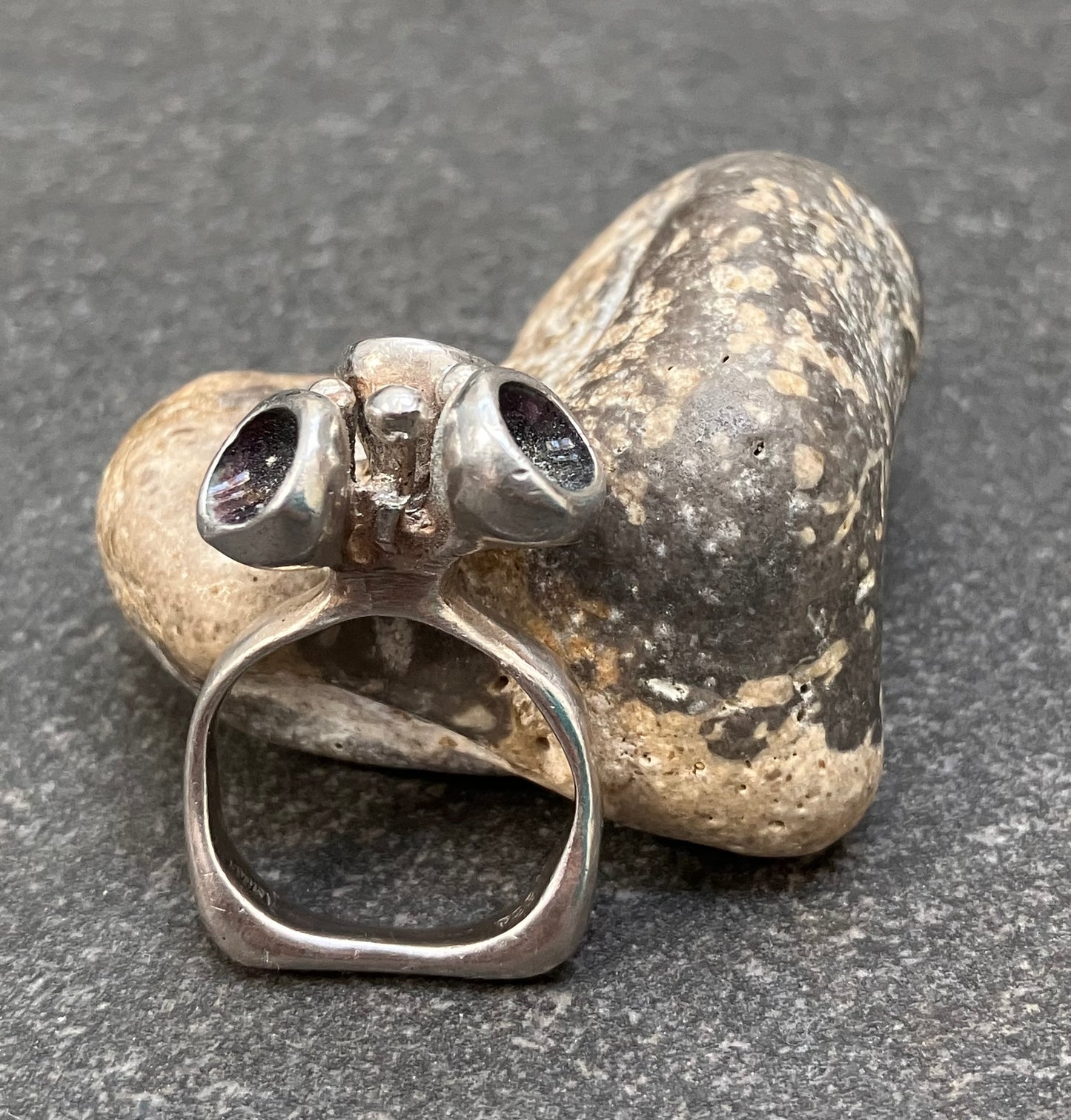 Super sculptural vintage sterling silver ring - made in Israel