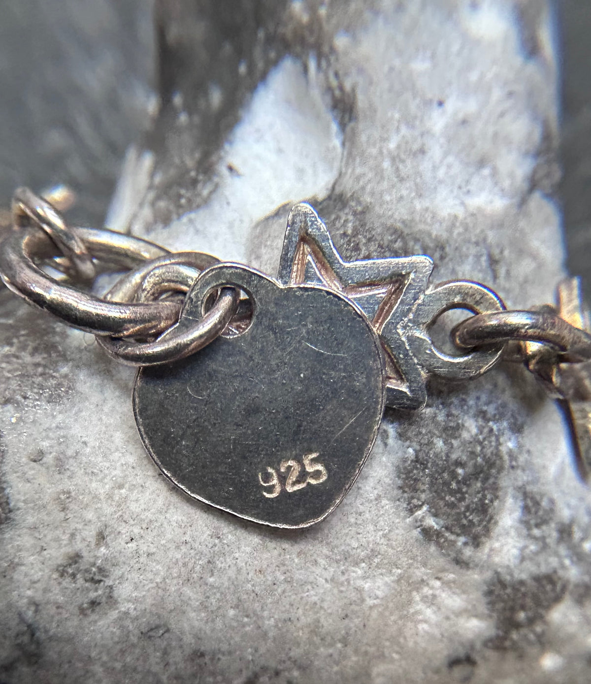 Vintage Sterling Silver Twelve Star Bracelet ✨