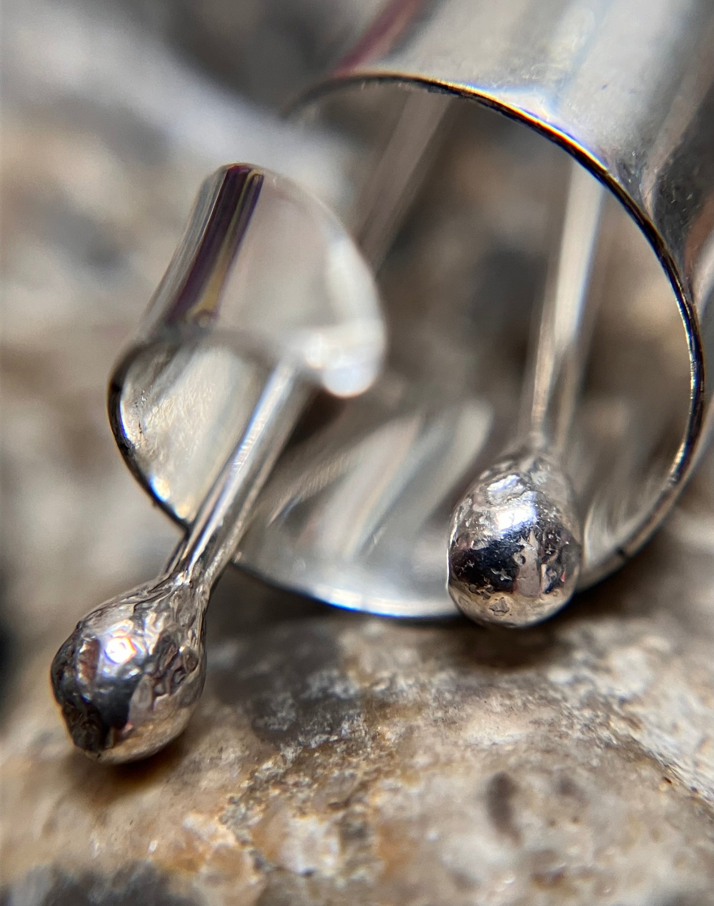 Vintage Sterling silver spiral earrings.