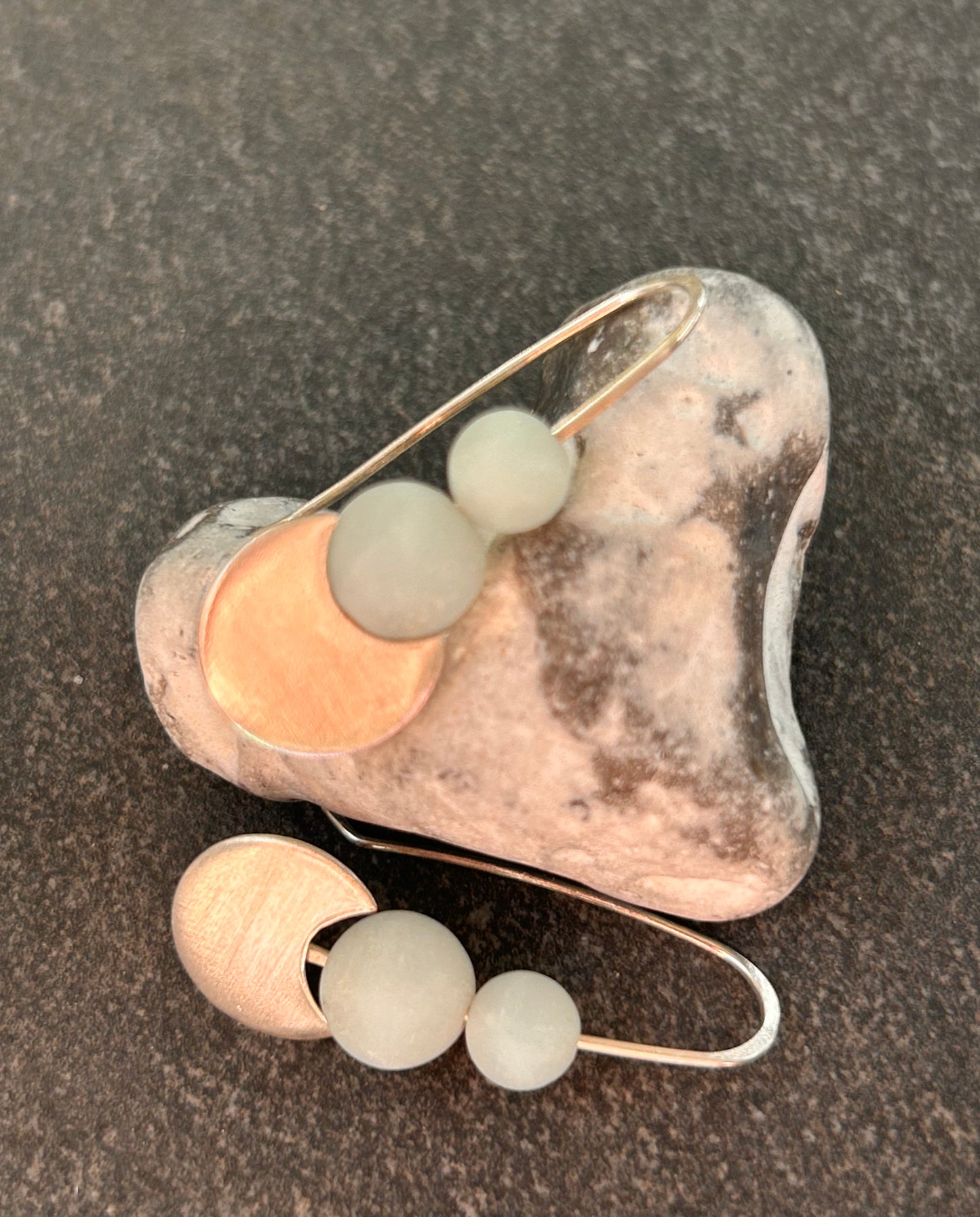 Elegant vintage artisan earrings crafted in sterling silver, inspired by the beauty of the moon phases.