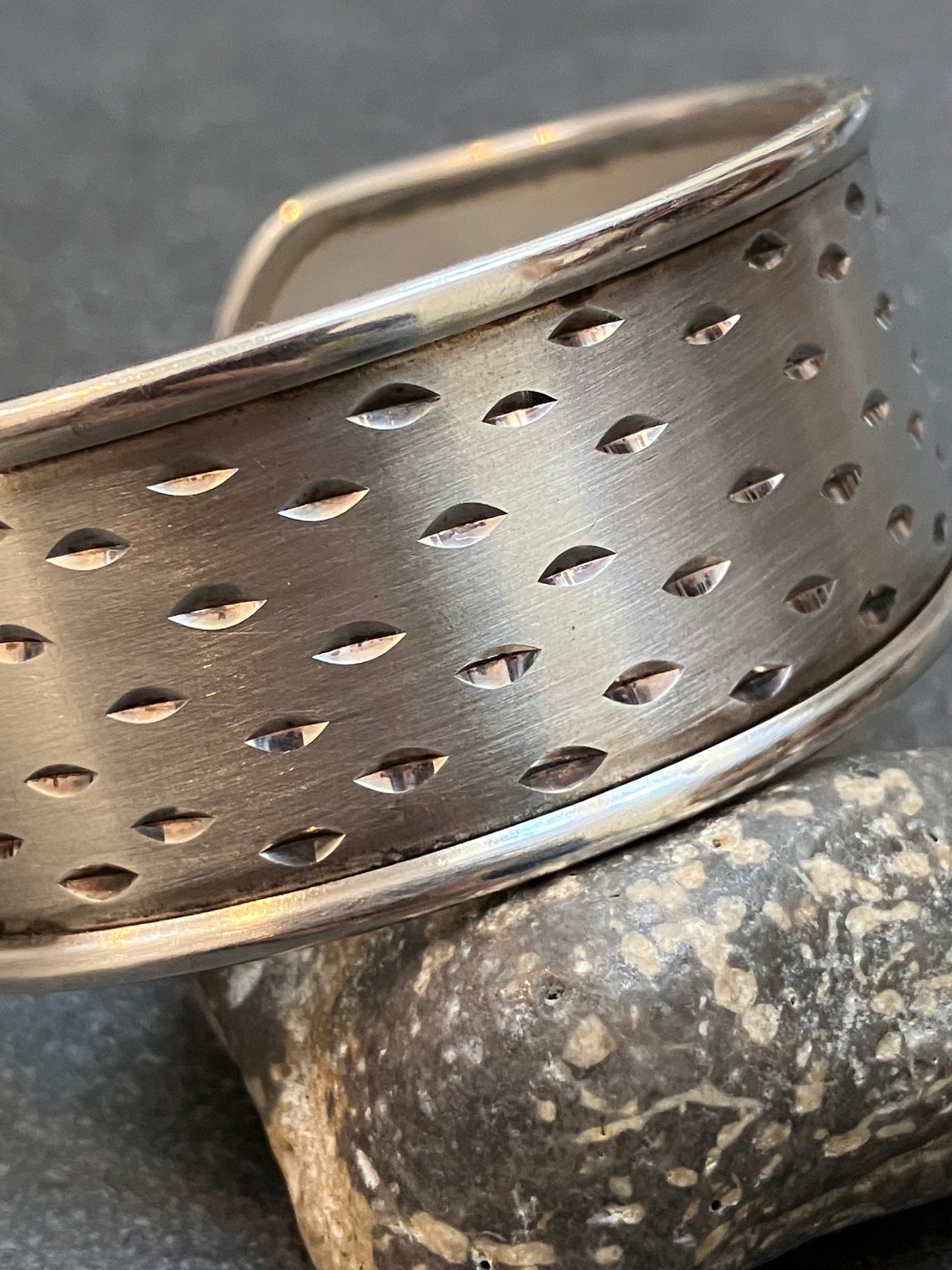 Vintage Sterling silver bangle with sparkle!