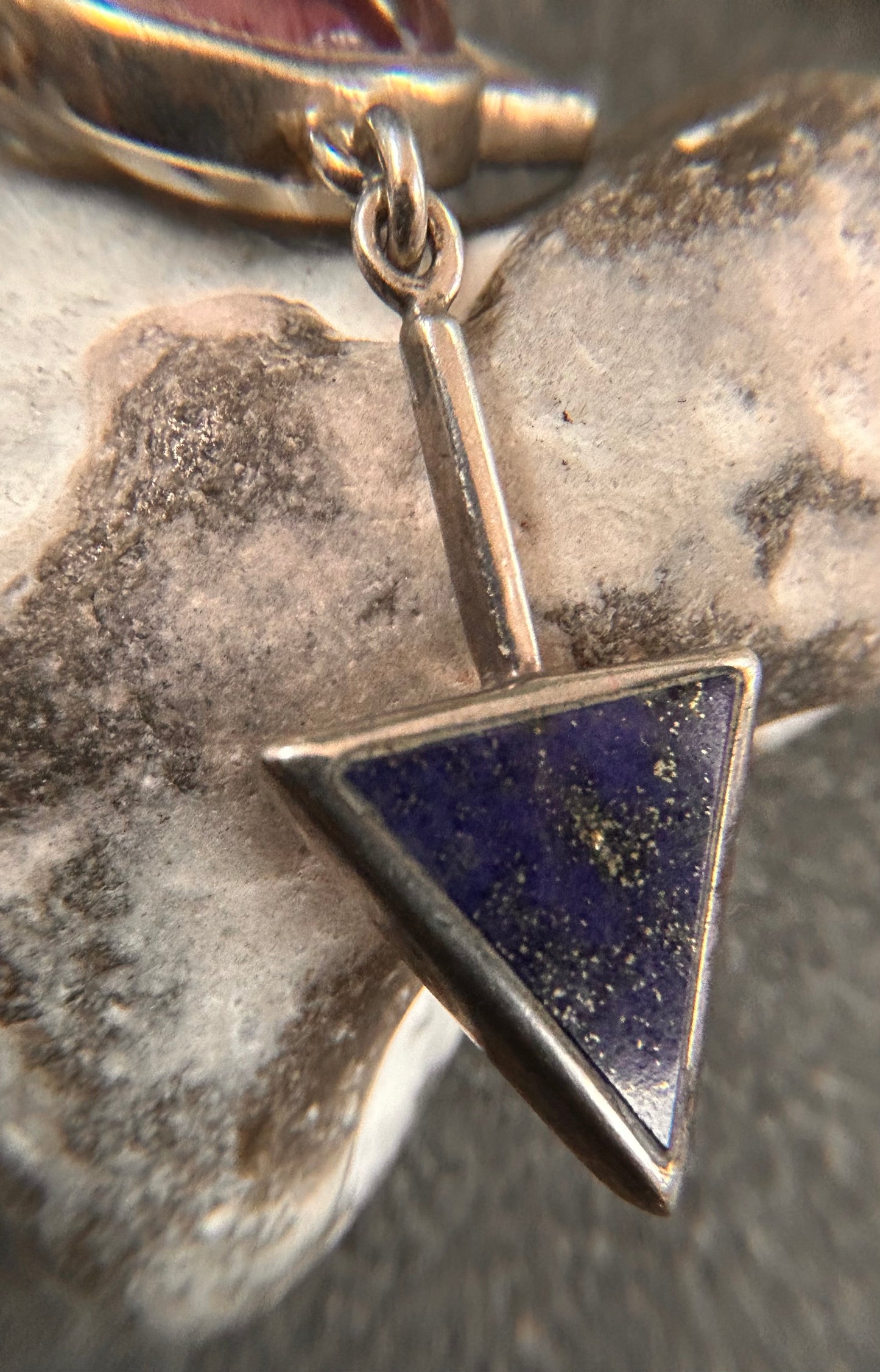 Vintage Lapis and Fluorite Drop Earrings