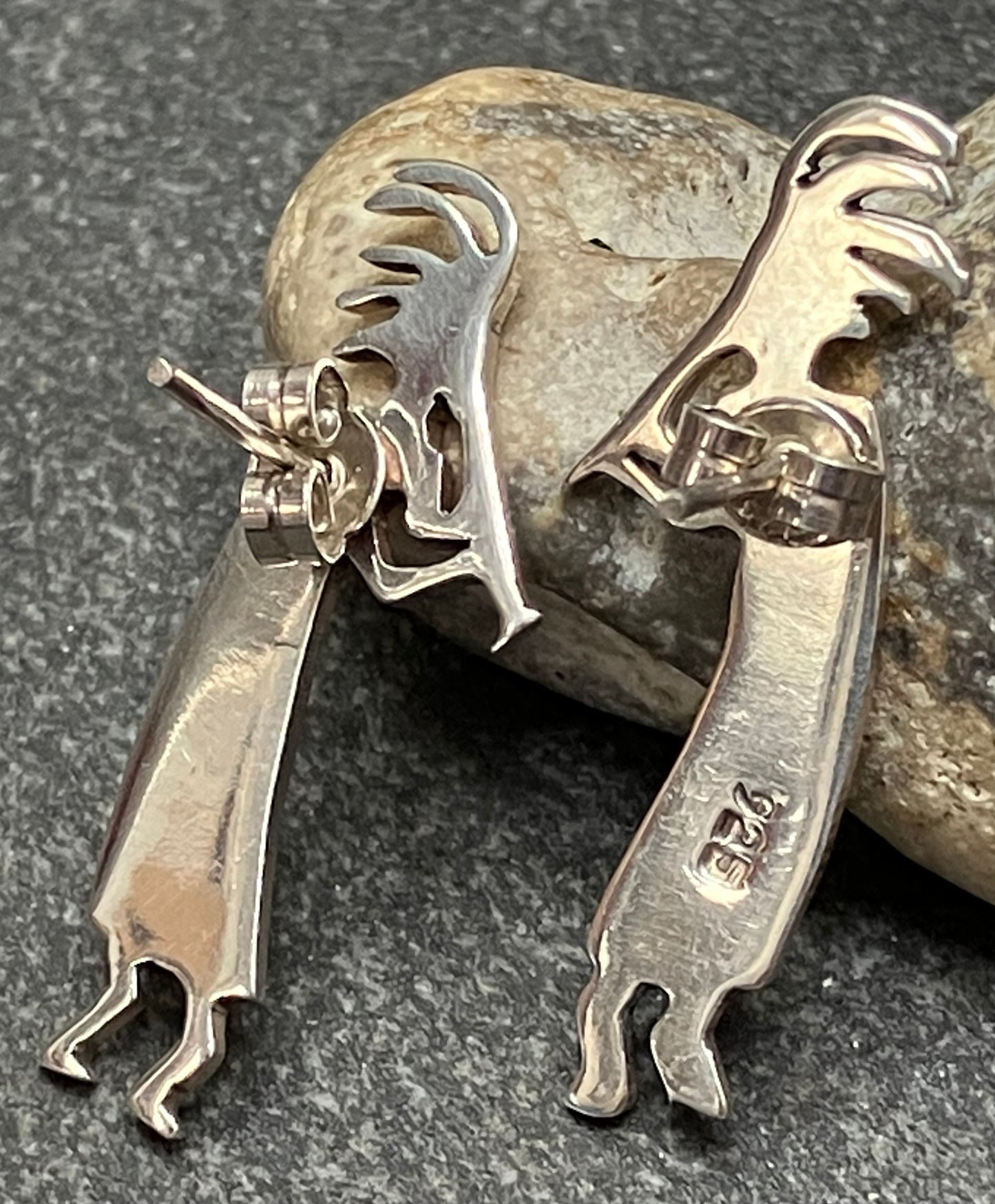 Vintage sterling silver Mexican flutists.