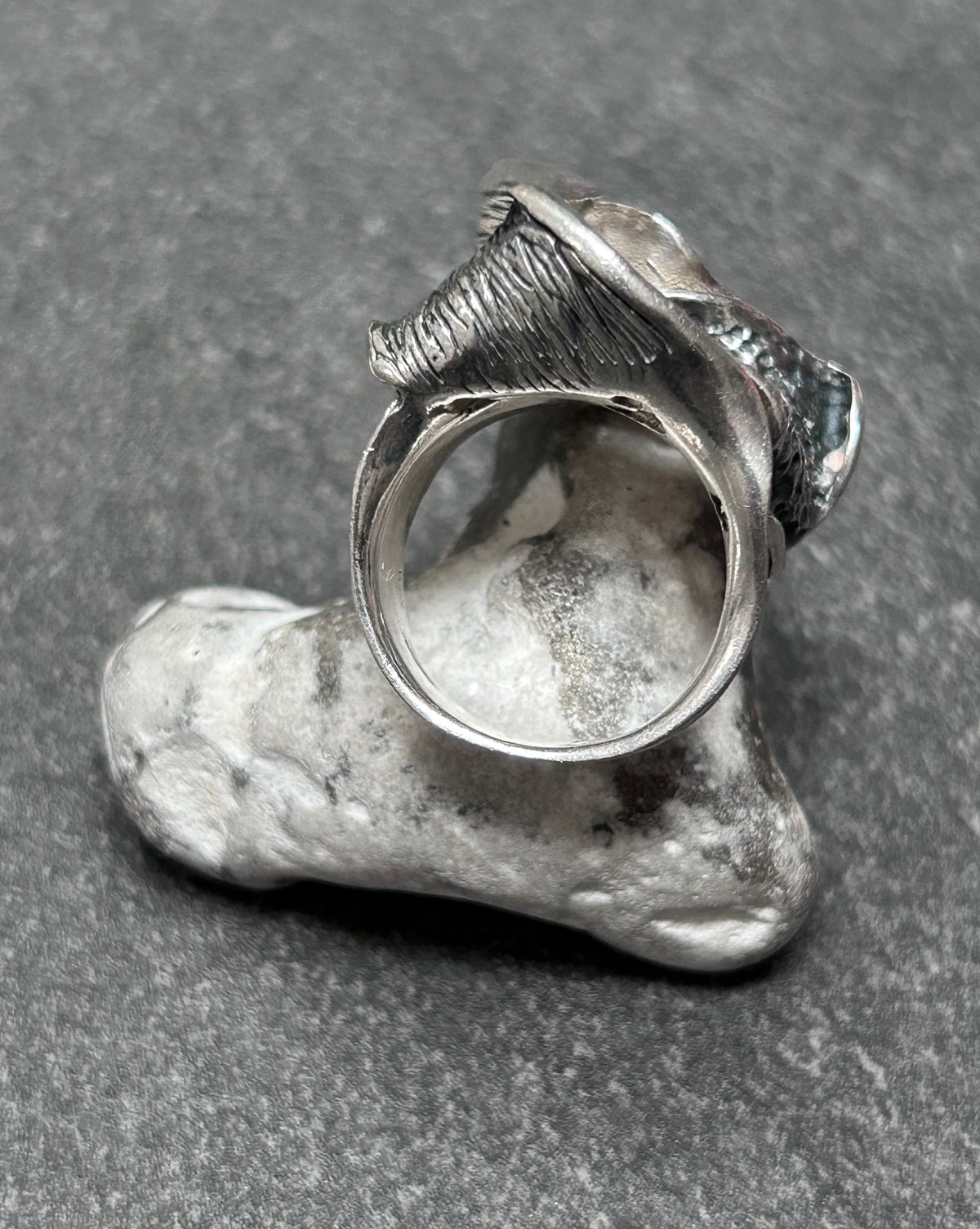 Wonderfully distinctive, sculptural vintage sterling ring.
