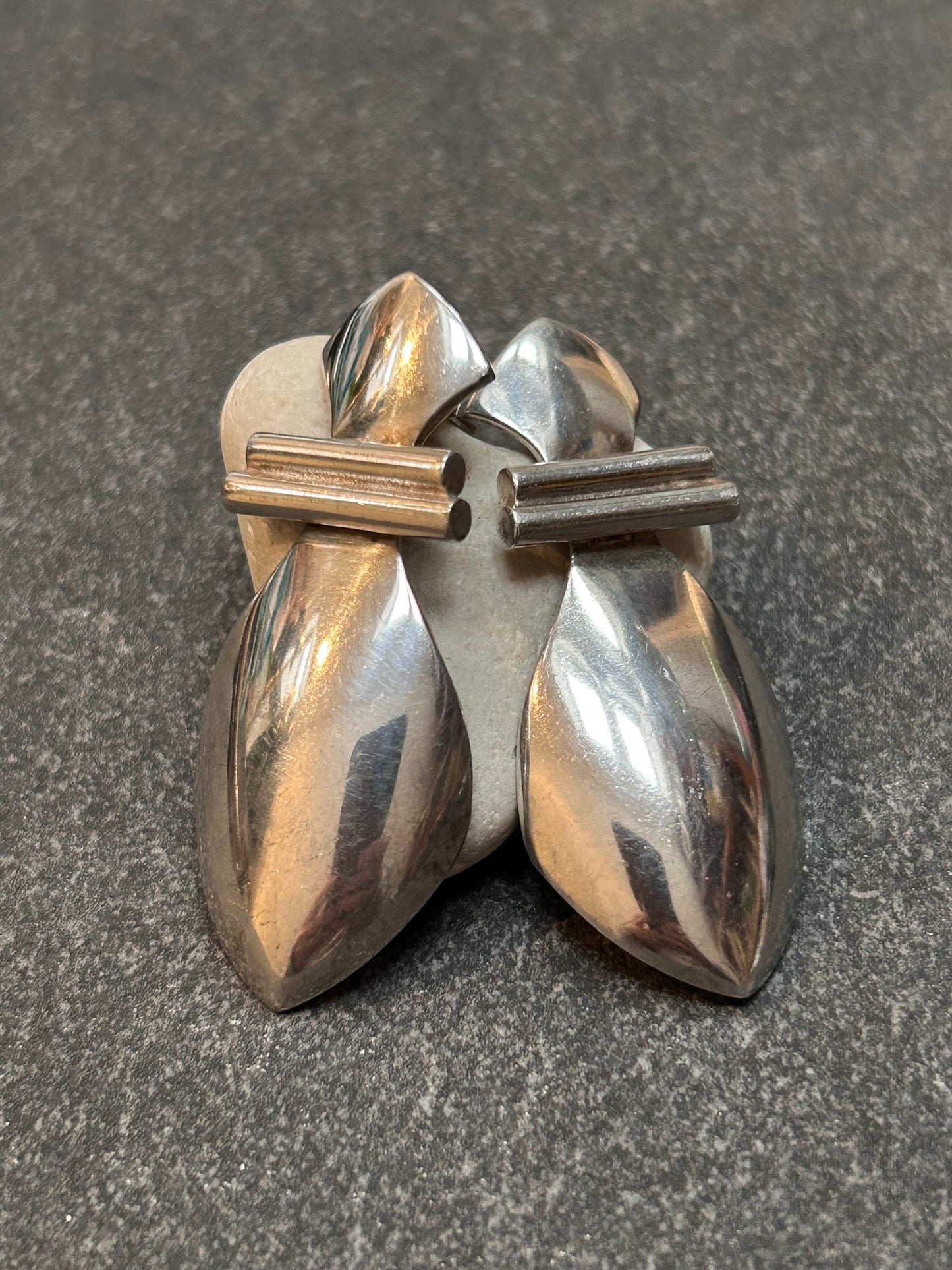 Artisan Vintage Sterling Silver Statement Earrings.
