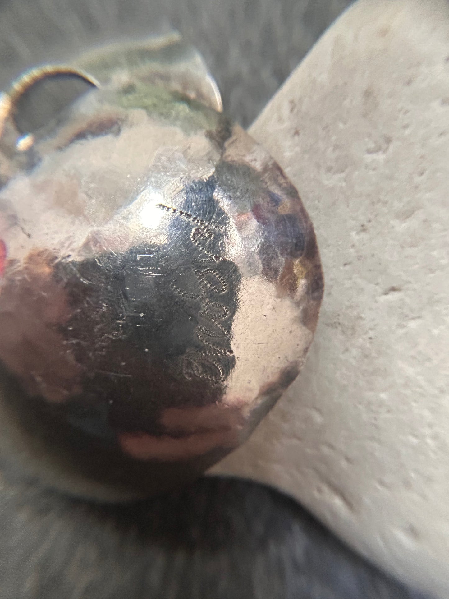 A striking pair of artisan-made vintage sterling silver earrings