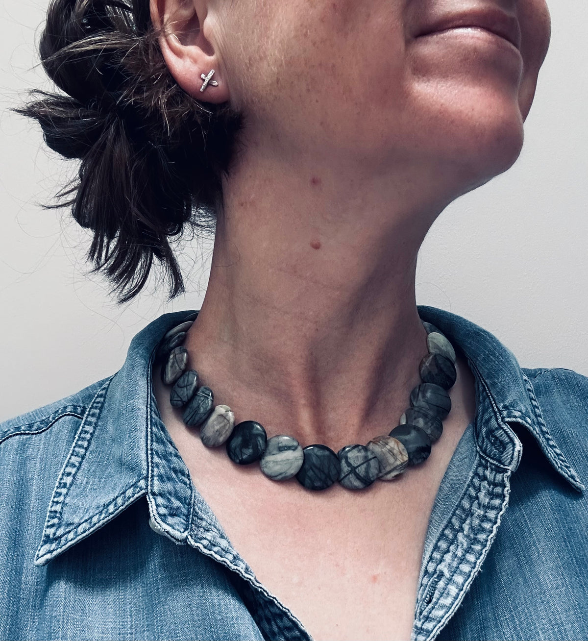 Picasso Stone & Sterling Silver Necklace - 2009