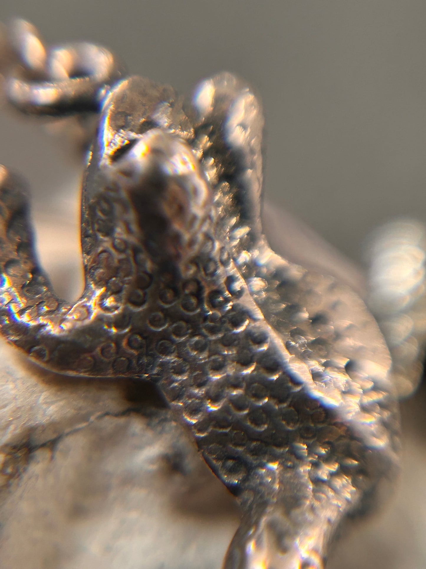 Vintage sterling silver frog earrings with absolutely fantastic detail and beautiful 3D quality