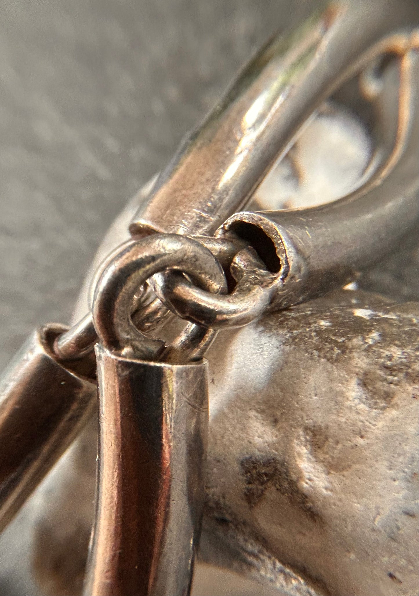 Vintage Sterling Silver Tubular Link Bracelet