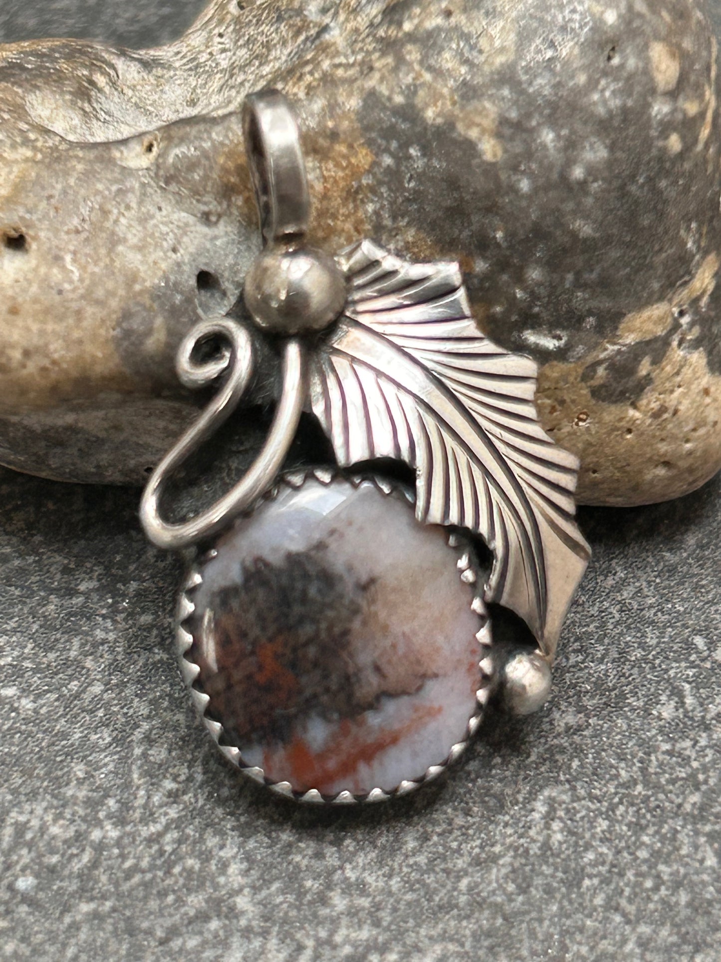 Vintage Native American sterling silver pendant by Nelson