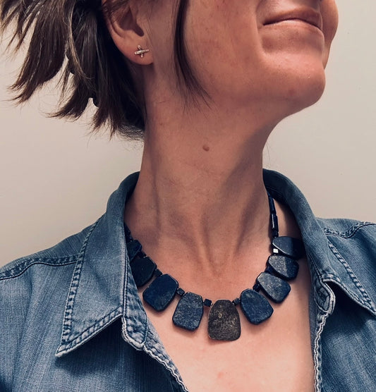 Absolutely beautiful vintage lapis lazuli necklace