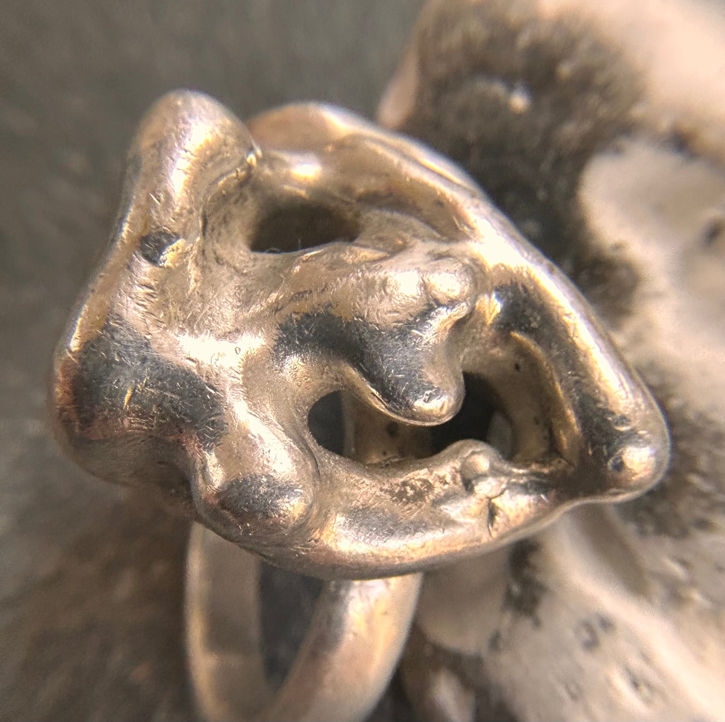 Amazing statement heavy vintage sterling silver ring